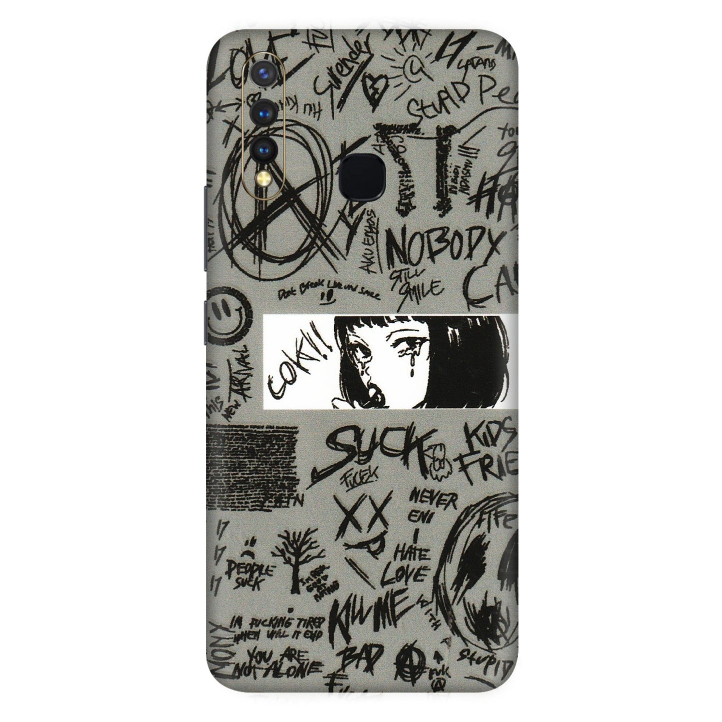 VIVO Z/V/X/T/U/S Series Phone Skins (All Models) - Never Have Love Anime - 3D Embossed Finish (L-260) Vivo U20