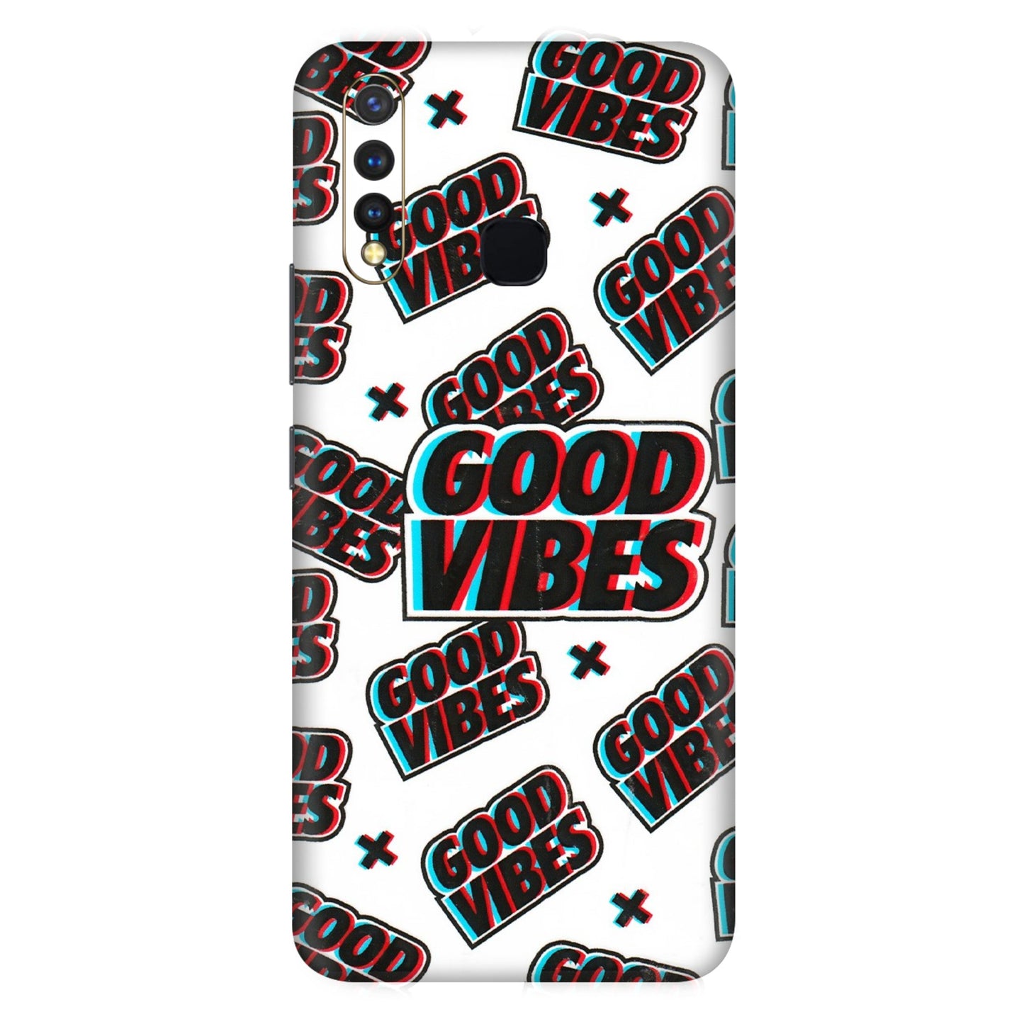 VIVO Z/V/X/T/U/S Series Phone Skins (All Models) - Good Vibes - 3D Embossed Finish (L-282) Vivo U20