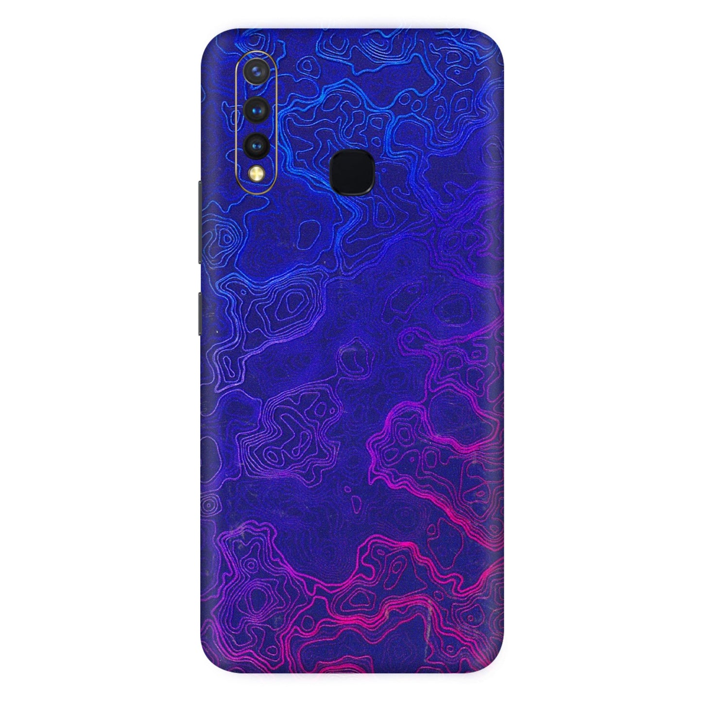 VIVO Z/V/X/T/U/S Series Phone Skins (All Models) - Purple Ripples Swirl - 3D Embossed Finish (L-314) Vivo U20