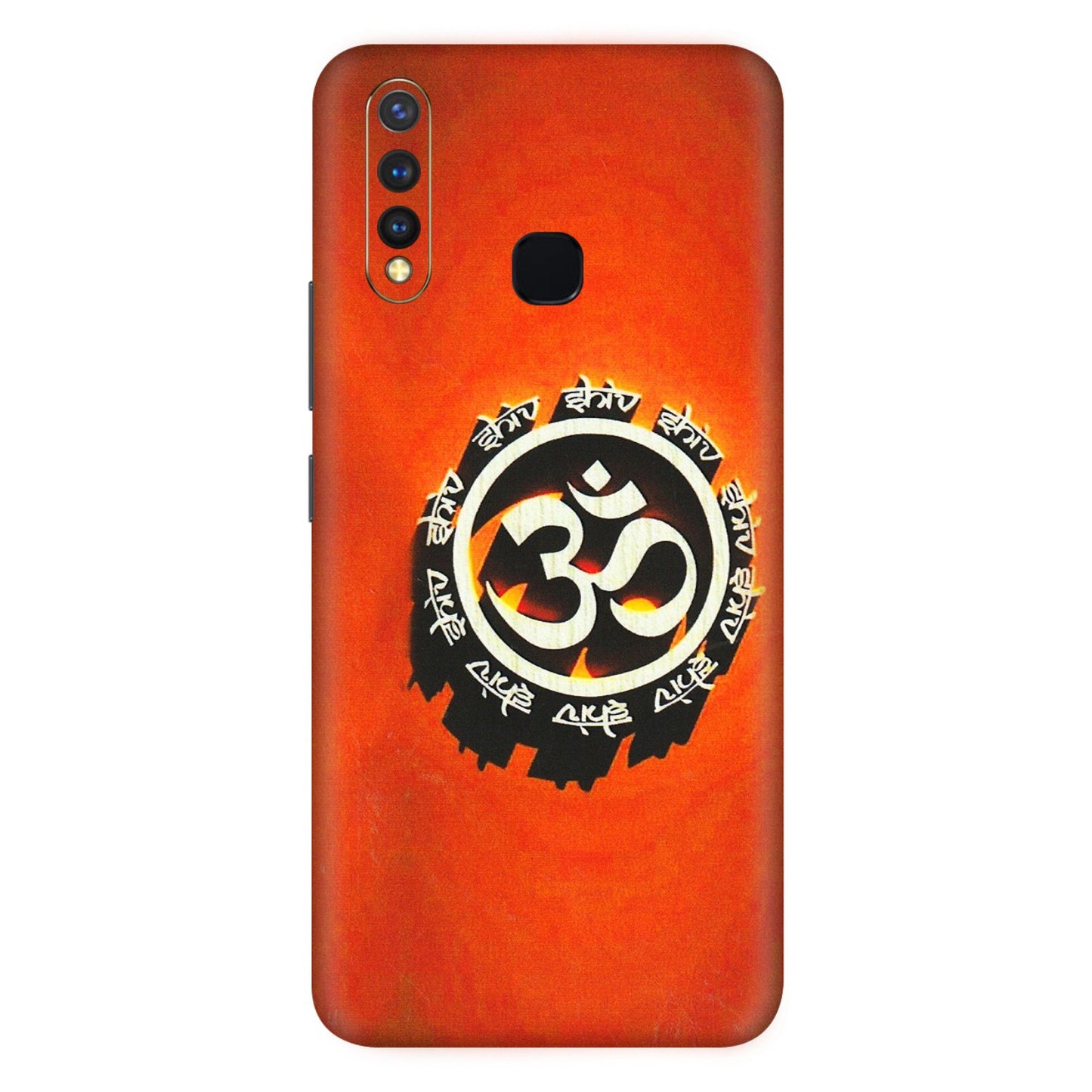 VIVO Z/V/X/T/U/S Series Phone Skins (All Models) - Aum Shiv Orange - 3D Embossed Finish (L-32) Vivo U20
