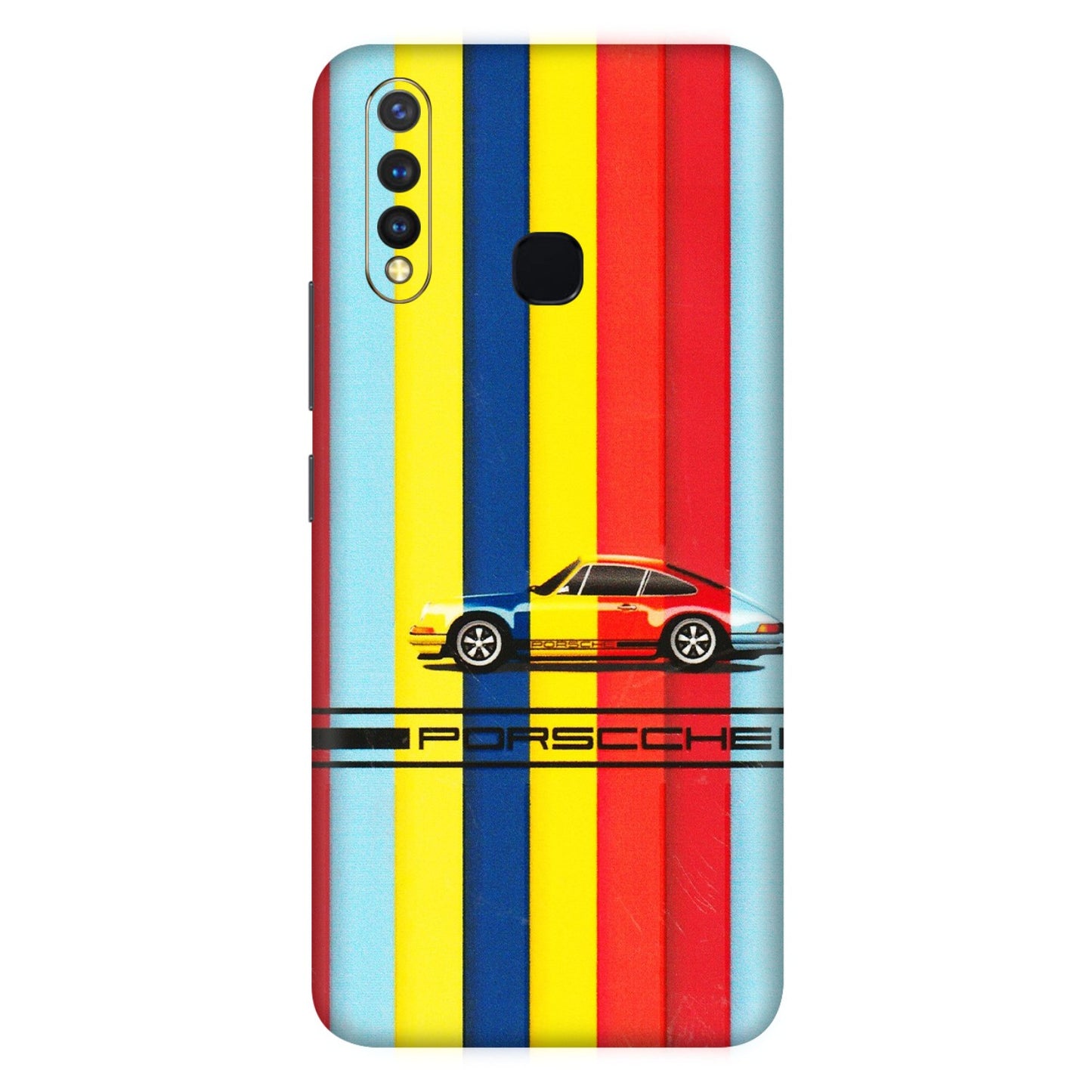 VIVO Z/V/X/T/U/S Series Phone Skins (All Models) - Multicolour Porche - 3D Embossed Finish (L-39) Vivo U20