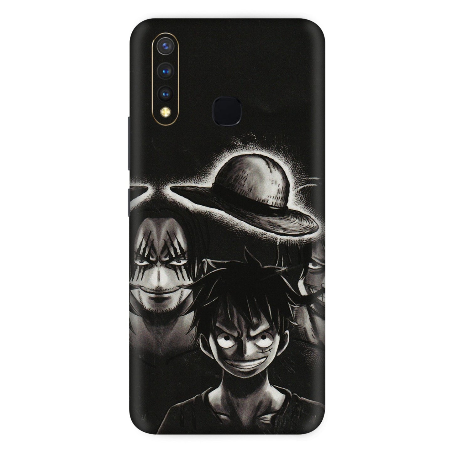VIVO Z/V/X/T/U/S Series Phone Skins (All Models) - Black Luffy Hat - 3D Embossed Finish (L-57) Vivo U20