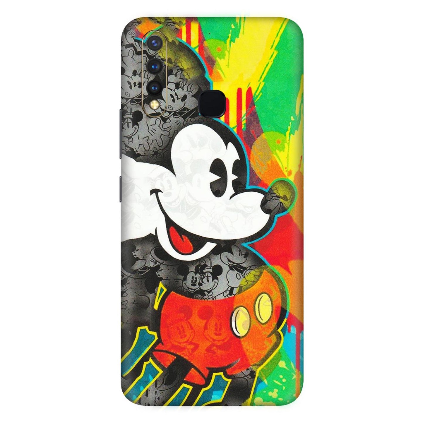 VIVO Z/V/X/T/U/S Series Phone Skins (All Models) - Multiple Mickey With Colourful Texture - Matte Finish (M-84) Vivo U20