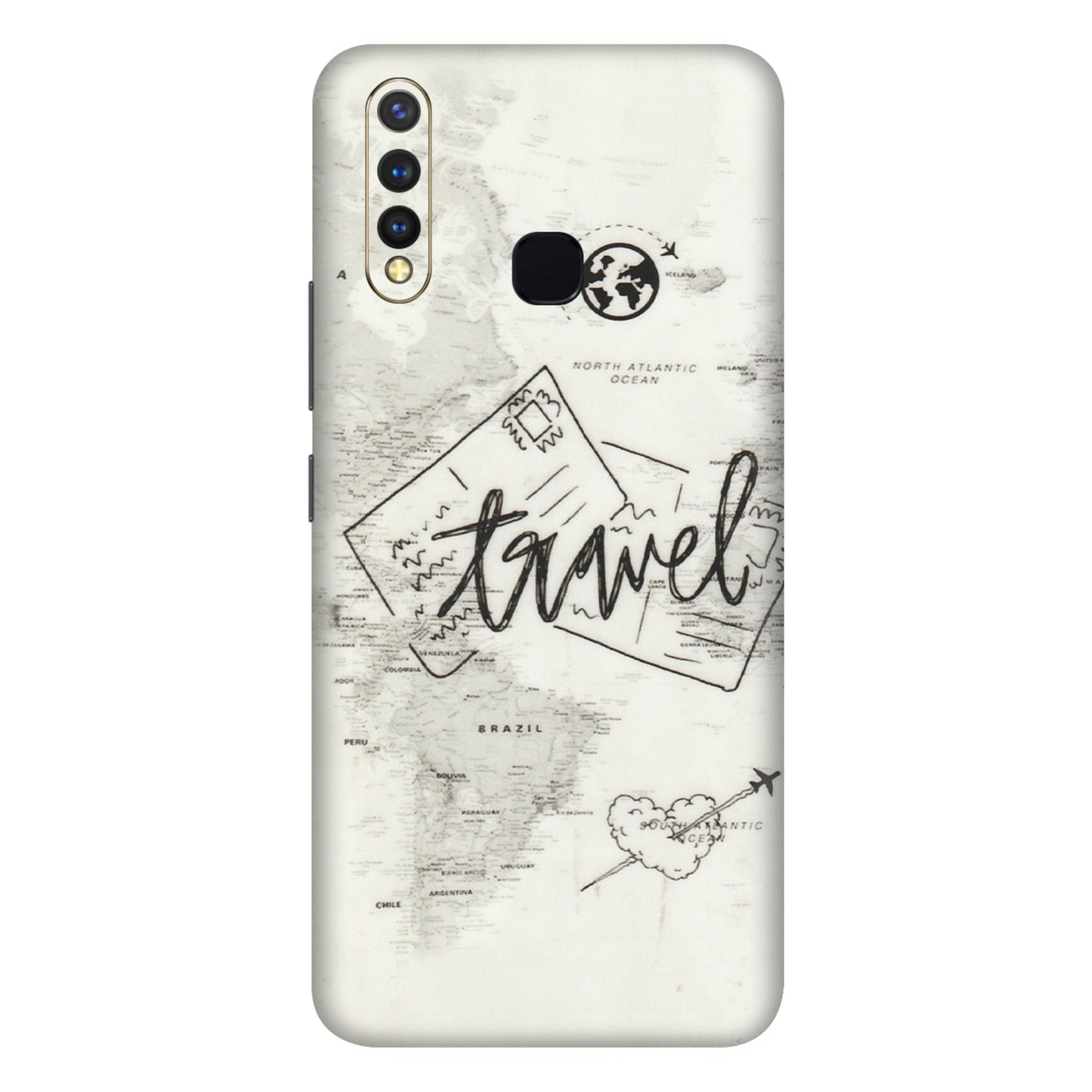 VIVO Z/V/X/T/U/S Series Phone Skins (All Models) - Travel Ticket - Transparent Finish (T-06) Vivo U20