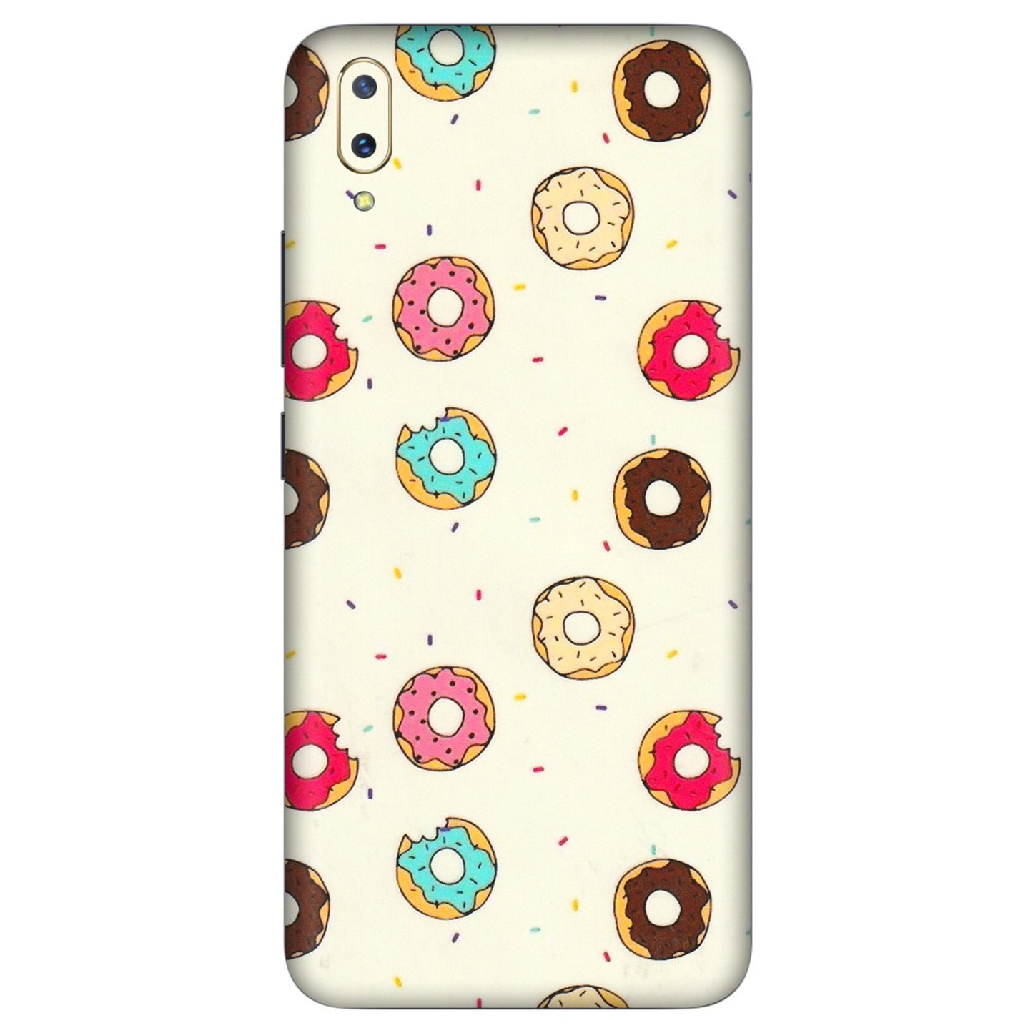 VIVO Z/V/X/T/U/S Series Phone Skins (All Models) - Mini Donuts Doodle Art - 3D Embossed Finish (L-122) Vivo V11