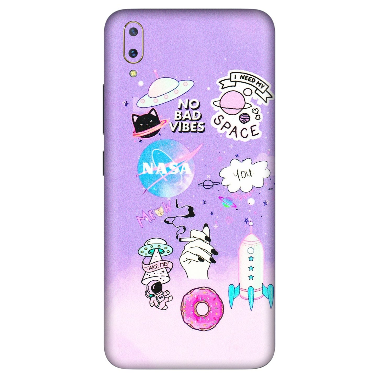 VIVO Z/V/X/T/U/S Series Phone Skins (All Models) - I Need My Nasa Skin - 3D Embossed Finish (L-149) Vivo V11