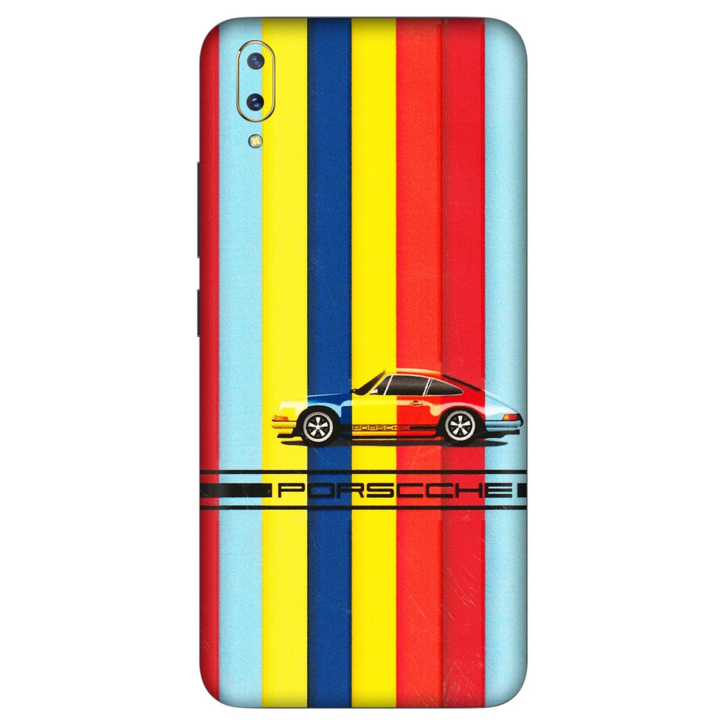 VIVO Z/V/X/T/U/S Series Phone Skins (All Models) - Multicolour Porche - 3D Embossed Finish (L-39) Vivo V11