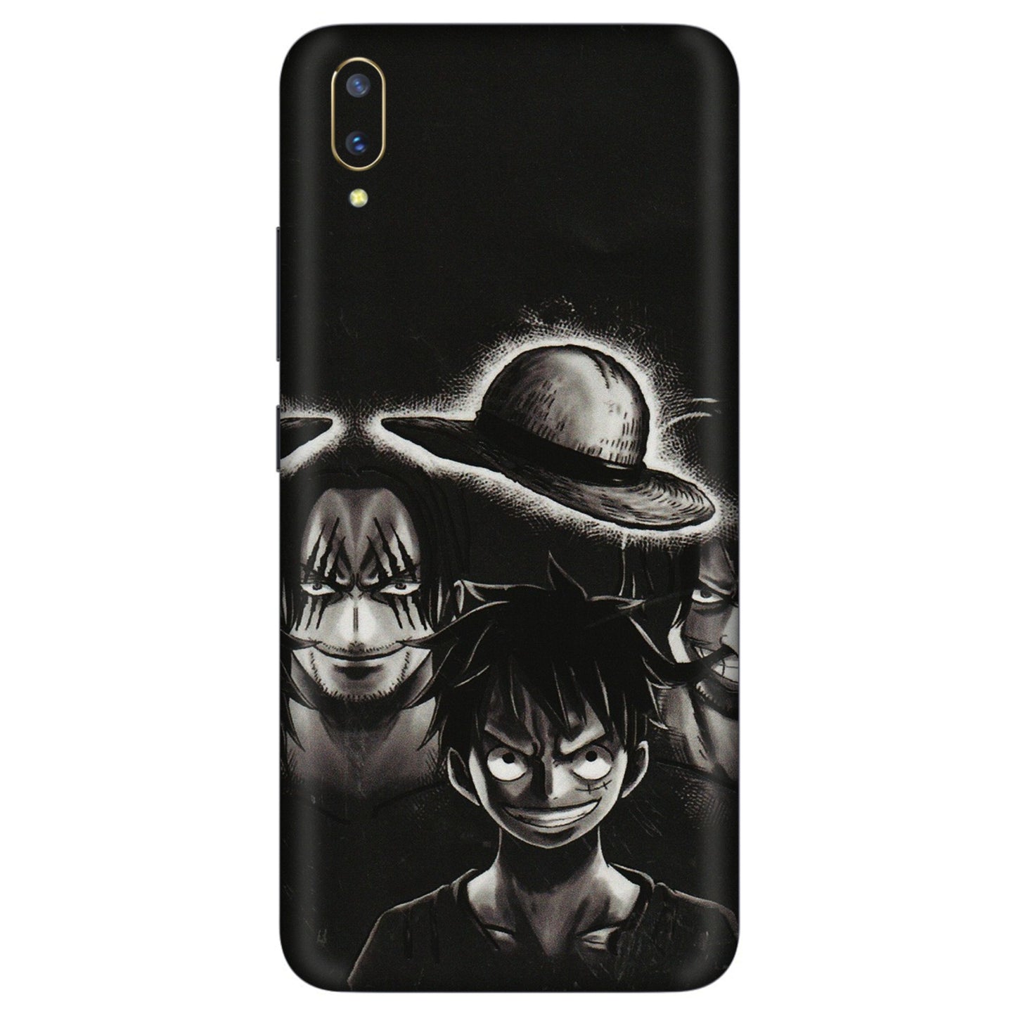VIVO Z/V/X/T/U/S Series Phone Skins (All Models) - Black Luffy Hat - 3D Embossed Finish (L-57) Vivo V11