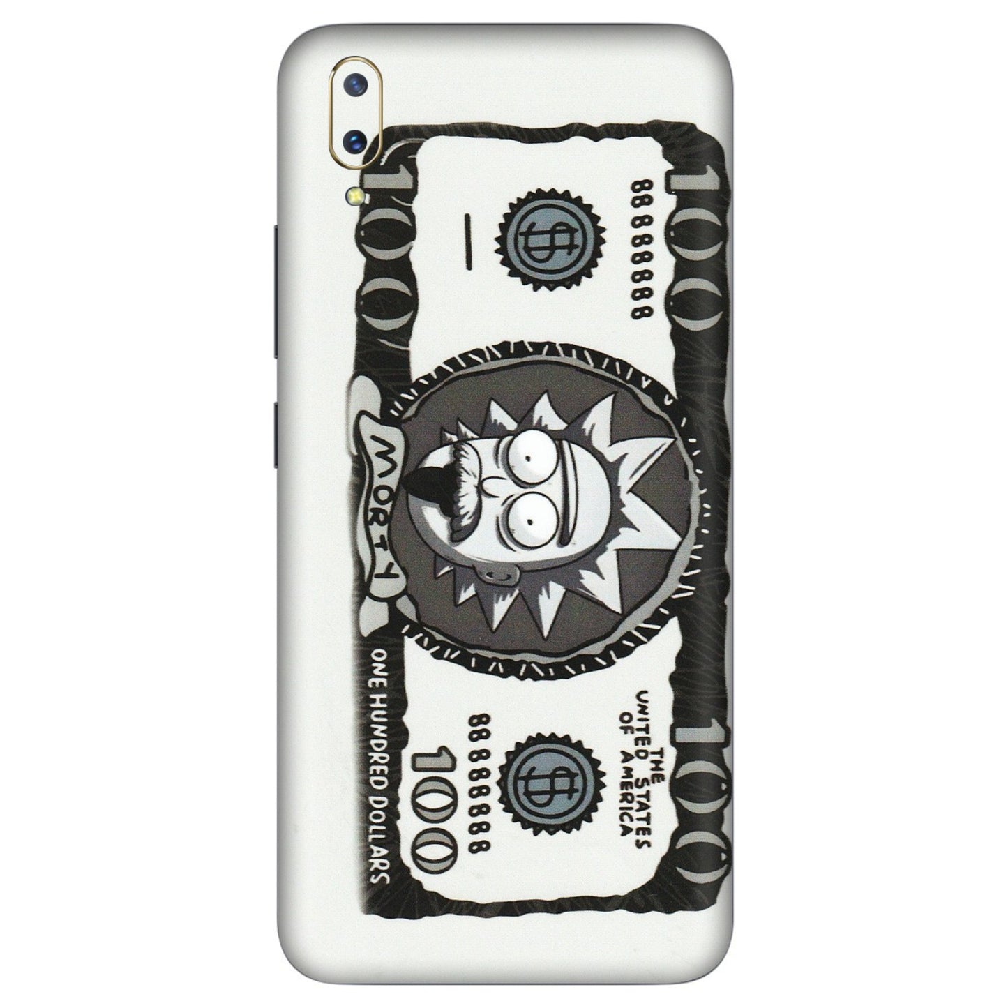 VIVO Z/V/X/T/U/S Series Phone Skins (All Models) - Rick And Morty Hundred Dollar Anime - Matte Finish (M-161) Vivo V11