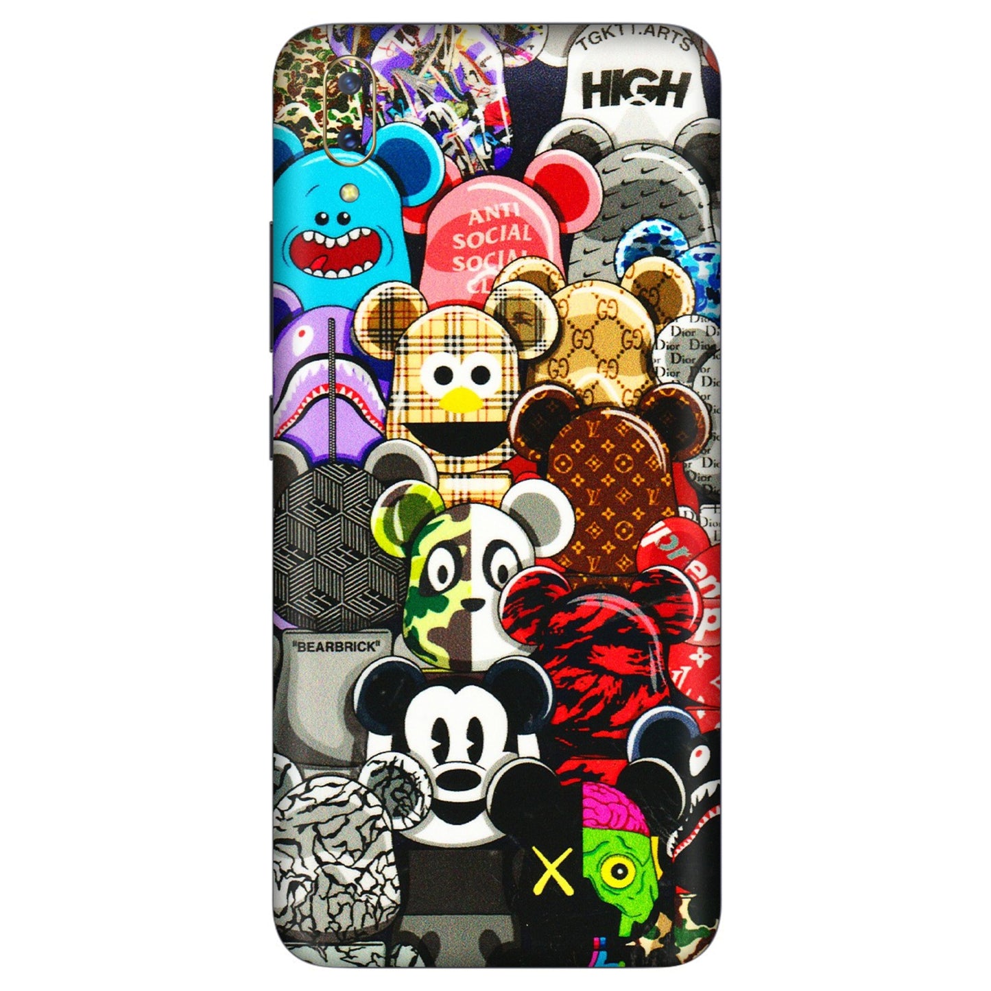 VIVO Z/V/X/T/U/S Series Phone Skins (All Models) - More Mickey Mouses - 3D Embossed Finish (L-118) Vivo V11 Pro