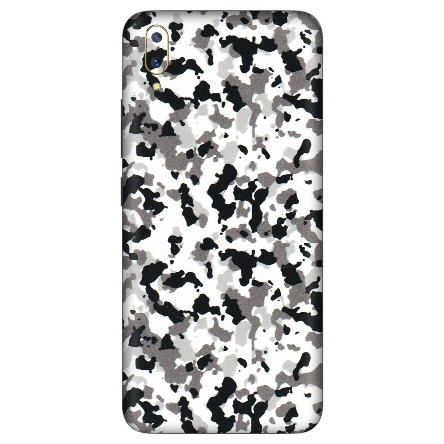 VIVO Z/V/X/T/U/S Series Phone Skins (All Models) - White Black Camouflage - 3D Embossed Finish (L-18) Vivo V11 Pro