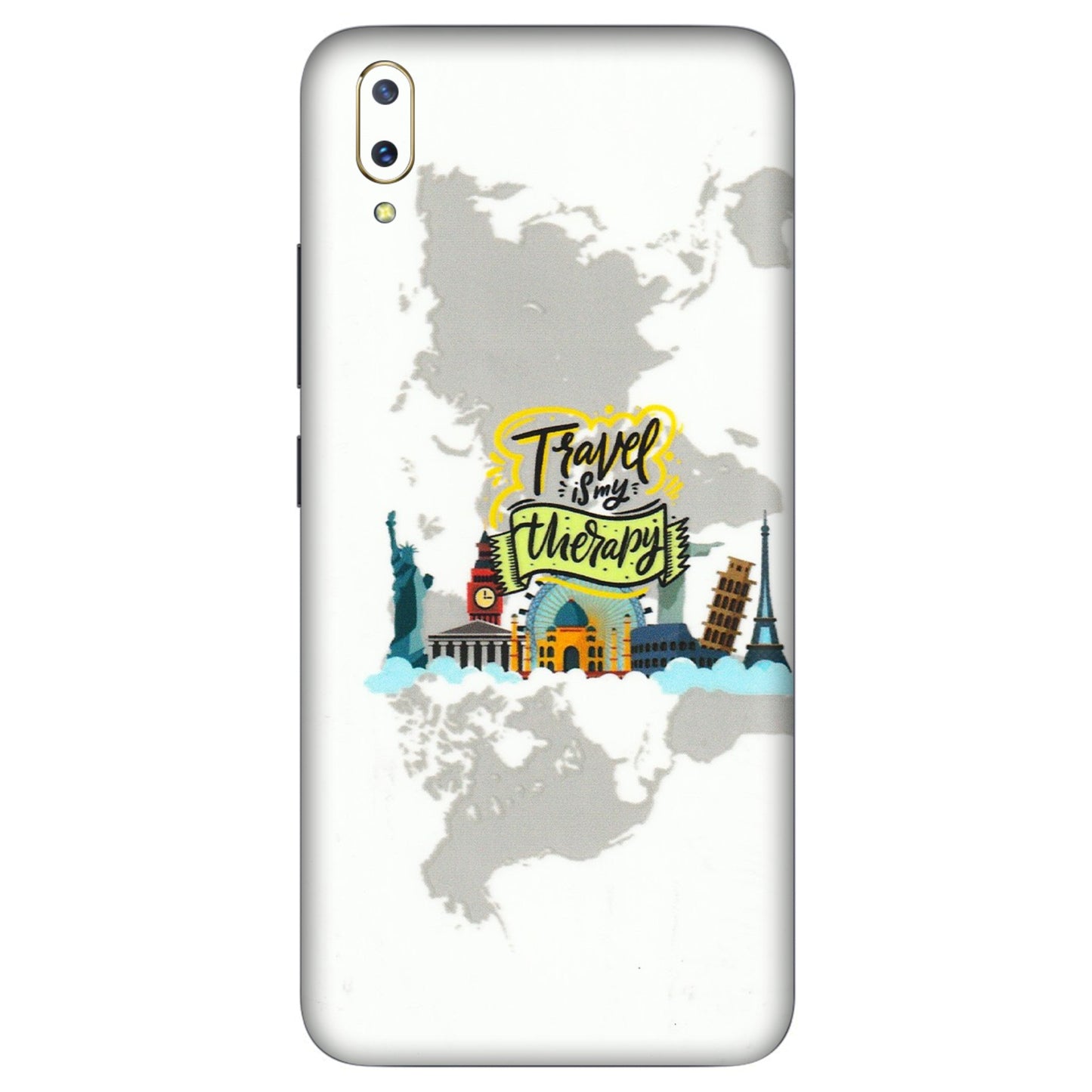 VIVO Z/V/X/T/U/S Series Phone Skins (All Models) - Travel Therapy - 3D Embossed Finish (L-199) Vivo V11 Pro