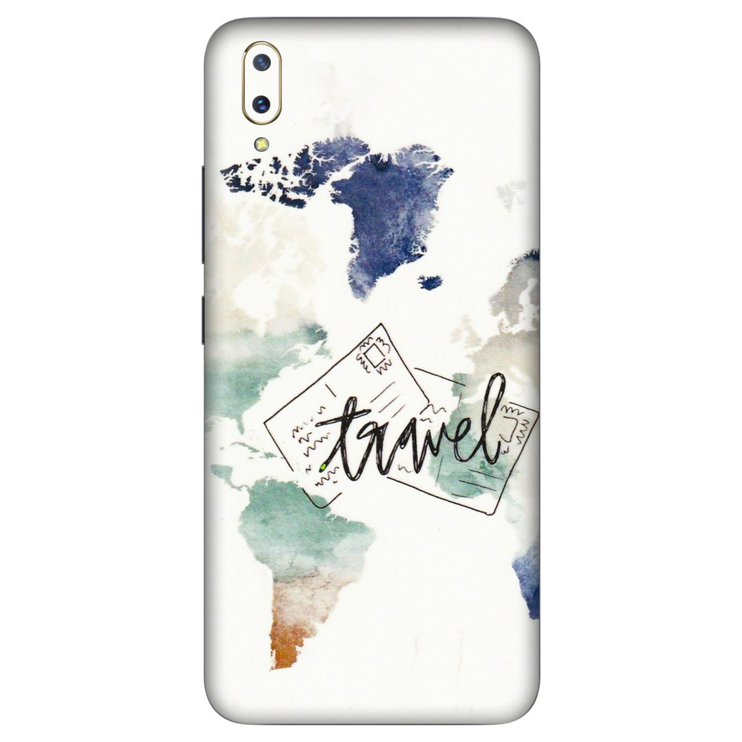 VIVO Z/V/X/T/U/S Series Phone Skins (All Models) - Travel The World - 3D Embossed Finish (L-232) Vivo V11 Pro