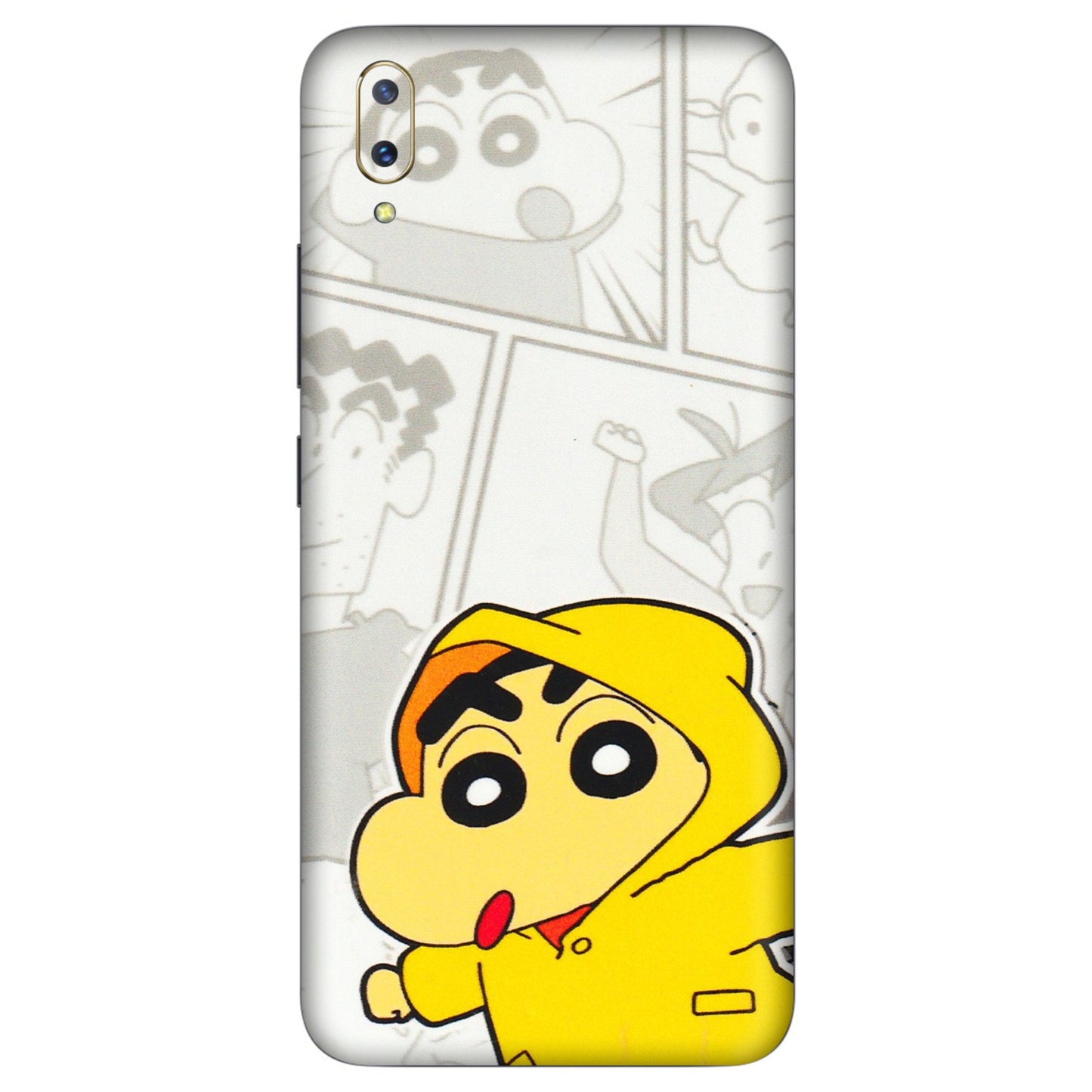 VIVO Z/V/X/T/U/S Series Phone Skins (All Models) - Yellow Shinchan Comic - 3D Embossed Finish (L-246) Vivo V11 Pro