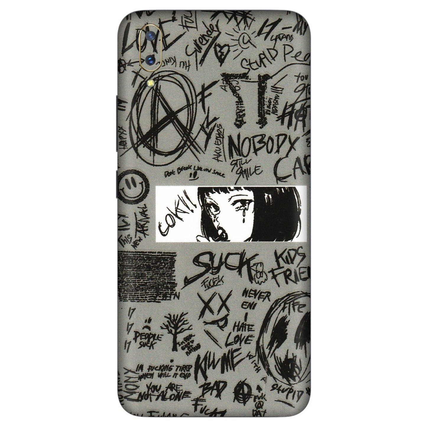 VIVO Z/V/X/T/U/S Series Phone Skins (All Models) - Never Have Love Anime - 3D Embossed Finish (L-260) Vivo V11 Pro