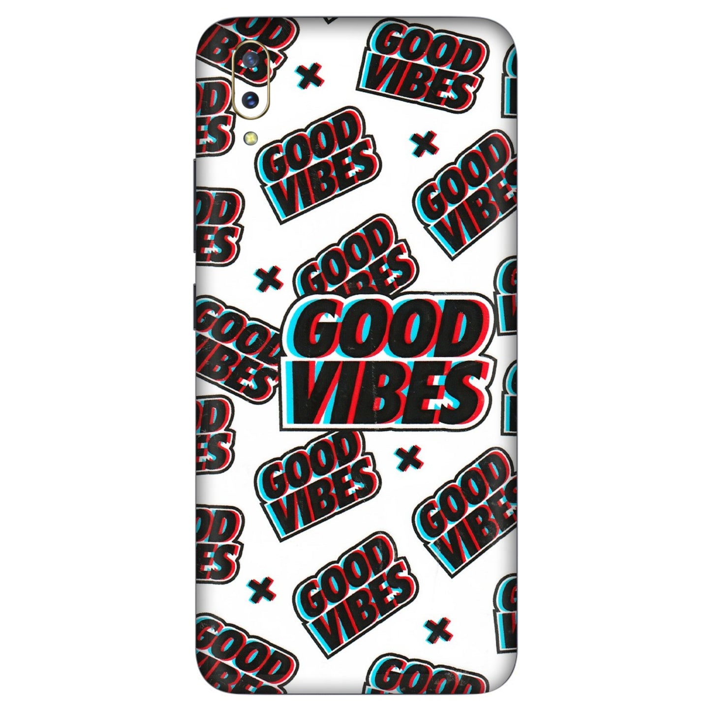 VIVO Z/V/X/T/U/S Series Phone Skins (All Models) - Good Vibes - 3D Embossed Finish (L-282) Vivo V11 Pro