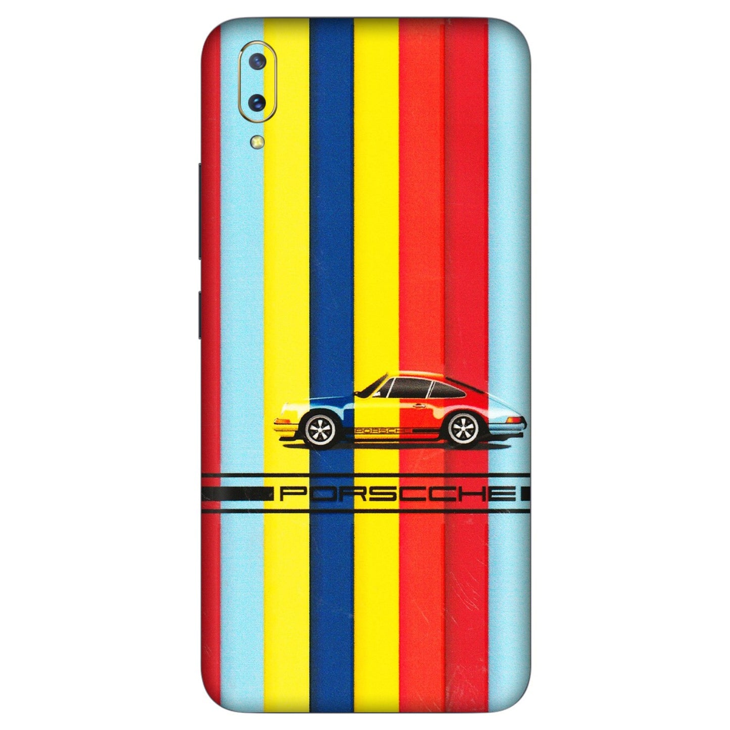 VIVO Z/V/X/T/U/S Series Phone Skins (All Models) - Multicolour Porche - 3D Embossed Finish (L-39) Vivo V11 Pro