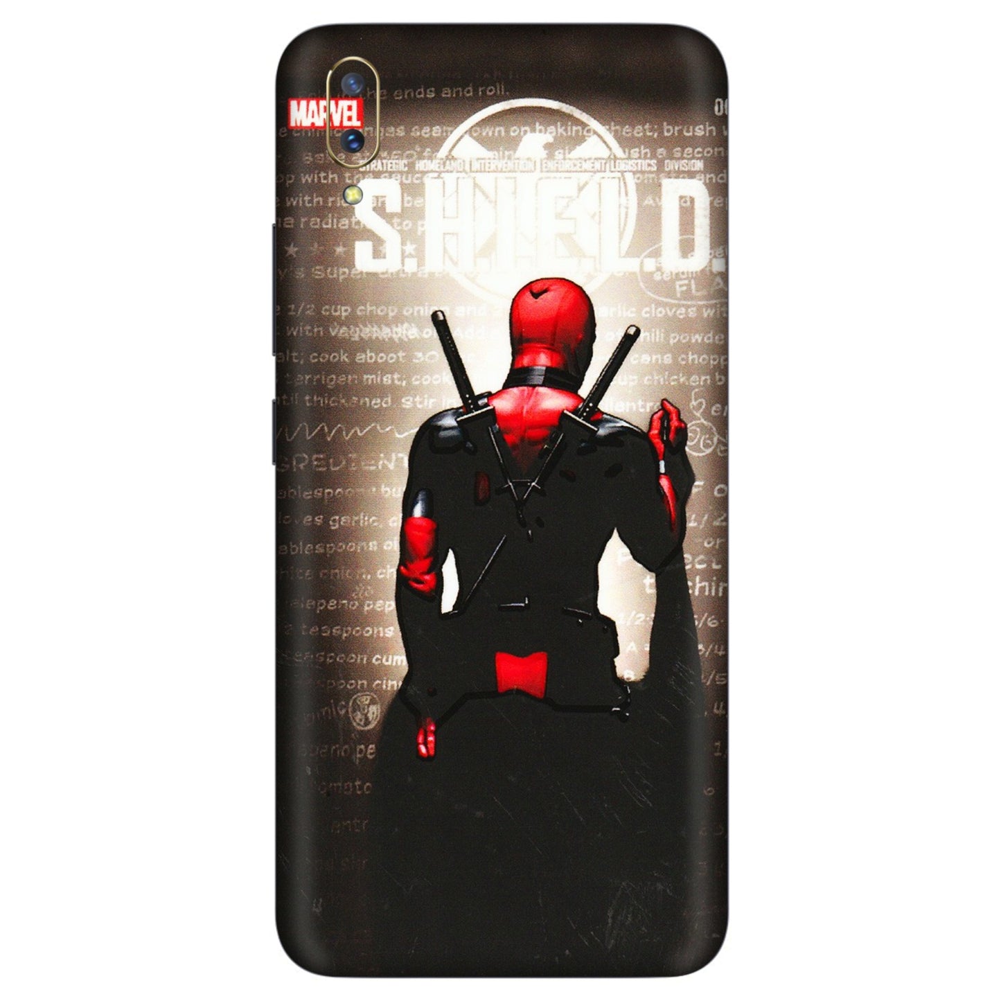 VIVO Z/V/X/T/U/S Series Phone Skins (All Models) - Deadpool - 3D Embossed Finish (L-56) Vivo V11 Pro