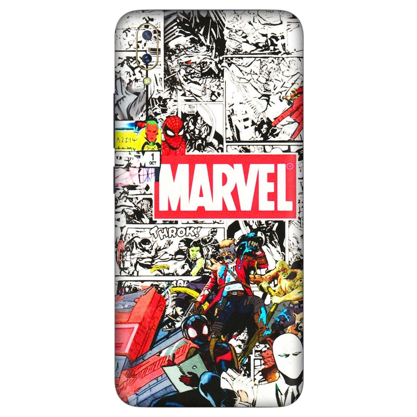 VIVO Z/V/X/T/U/S Series Phone Skins (All Models) - Marvel Colorful Comic - 3D Embossed Finish (L-64) Vivo V11 Pro