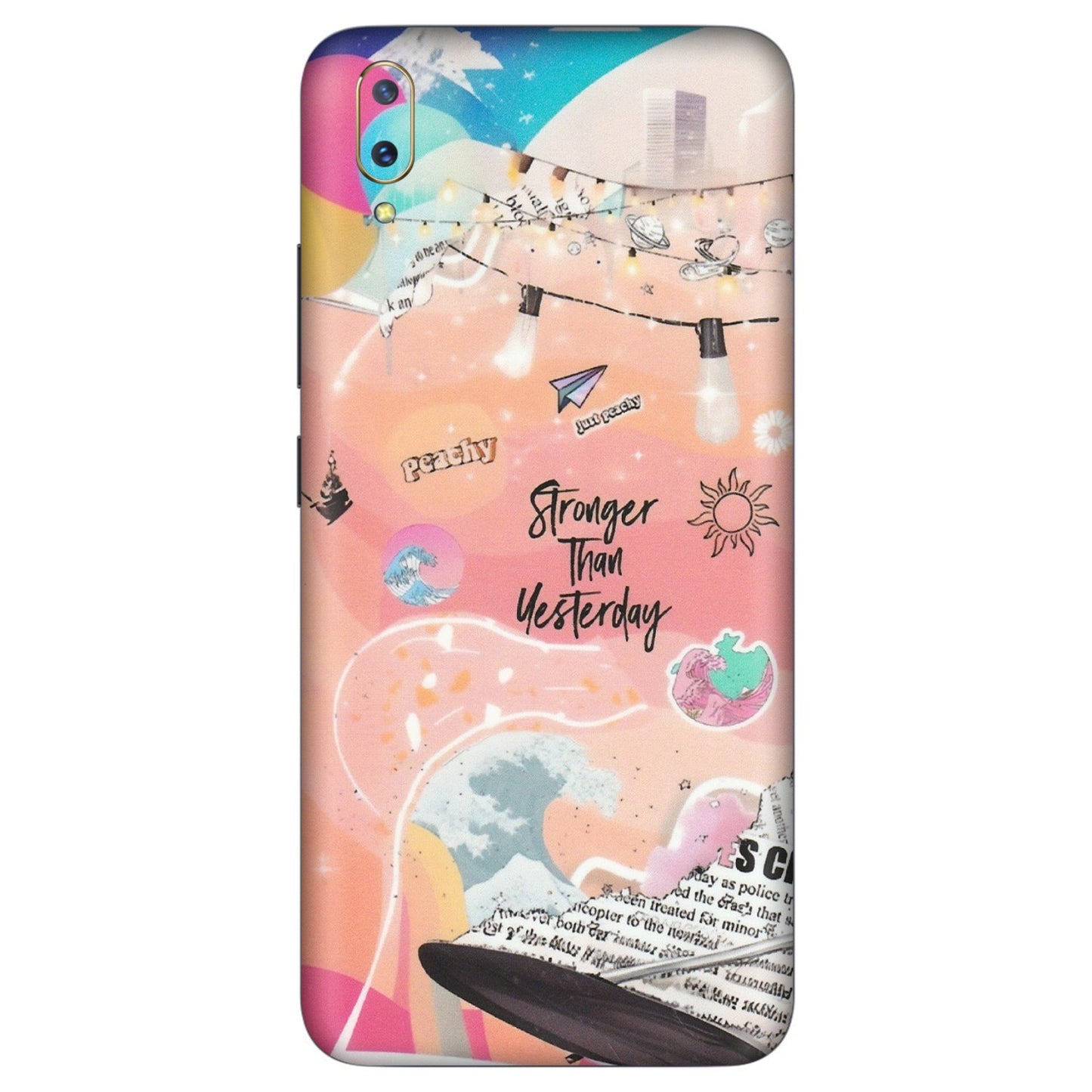 VIVO Z/V/X/T/U/S Series Phone Skins (All Models) - Stronger Then Yesterday - Matte Finish (M-128) Vivo V11 Pro