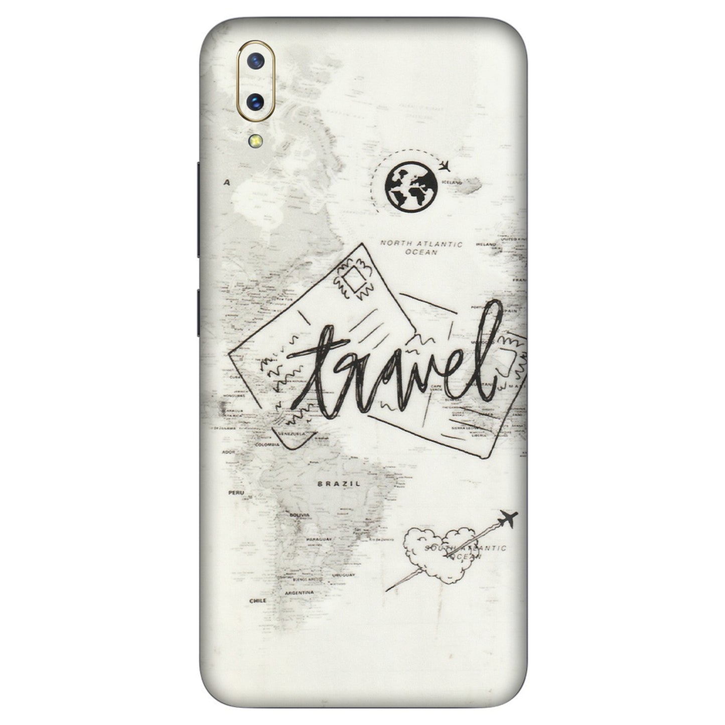 VIVO Z/V/X/T/U/S Series Phone Skins (All Models) - Travel Ticket - Transparent Finish (T-06) Vivo V11 Pro