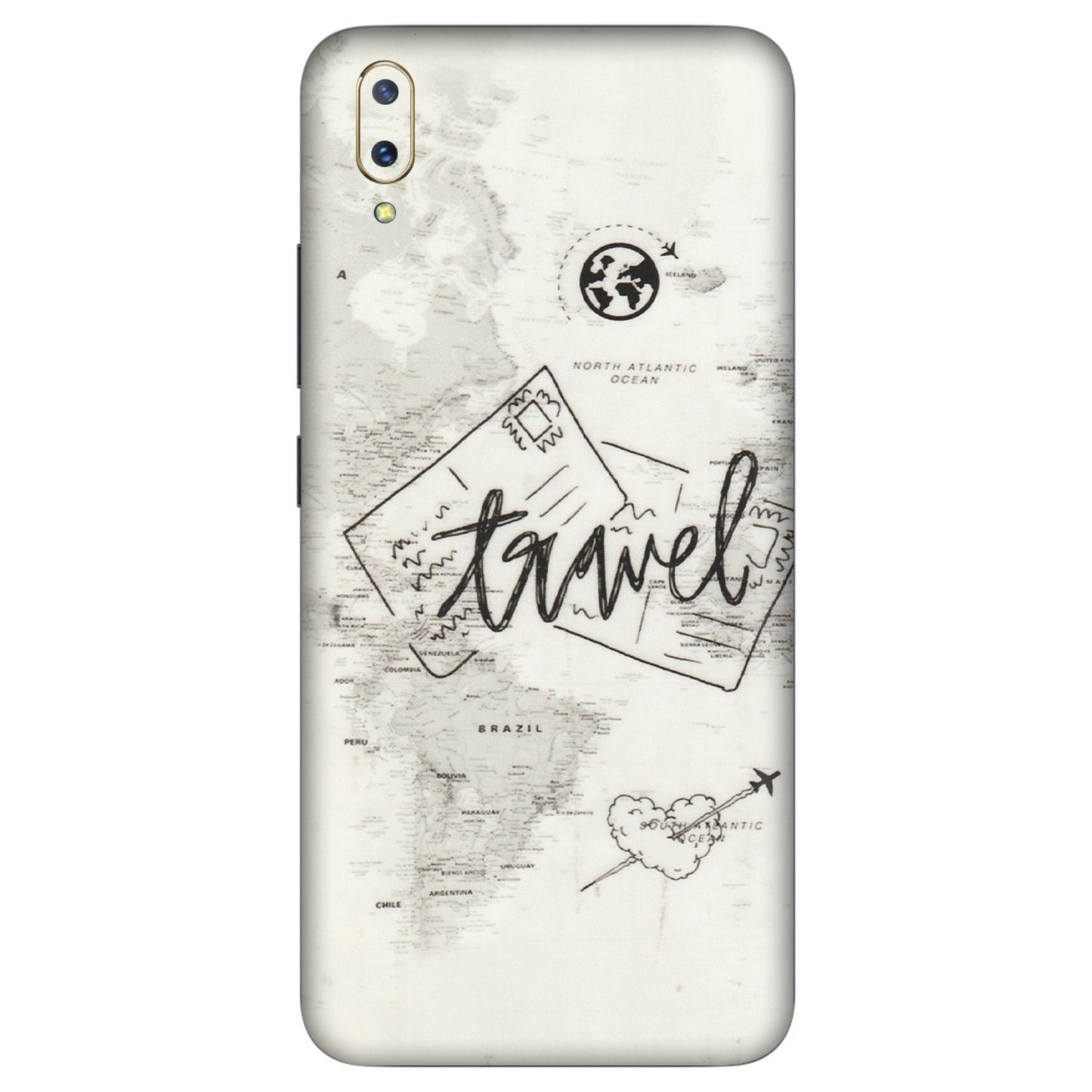 VIVO Z/V/X/T/U/S Series Phone Skins (All Models) - Travel Ticket - Transparent Finish (T-06) Vivo V11