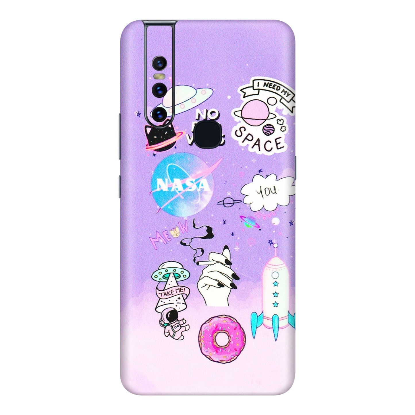 VIVO Z/V/X/T/U/S Series Phone Skins (All Models) - I Need My Nasa Skin - 3D Embossed Finish (L-149) Vivo V15