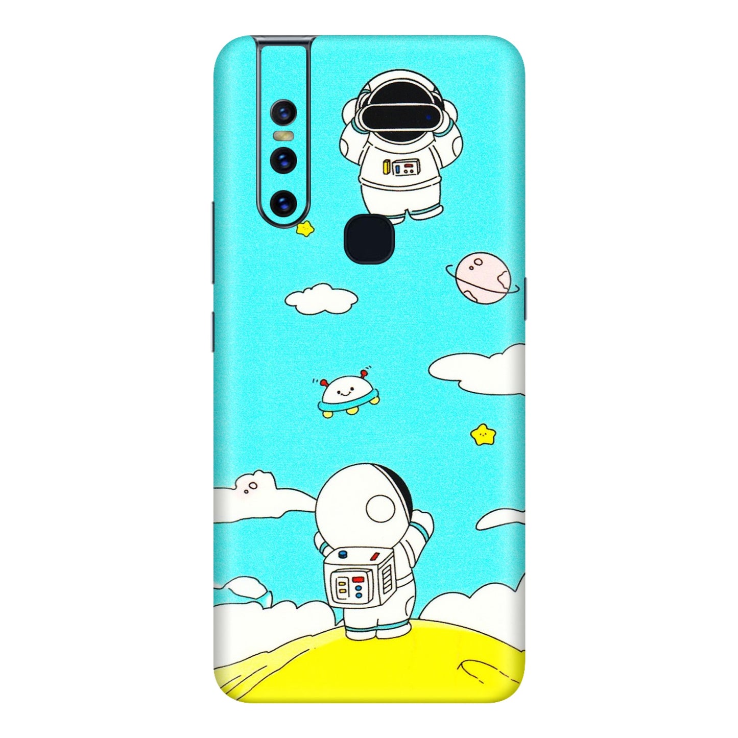 VIVO Z/V/X/T/U/S Series Phone Skins (All Models) - Blue Skies Astro Float - 3D Embossed Finish (L-230) Vivo V15