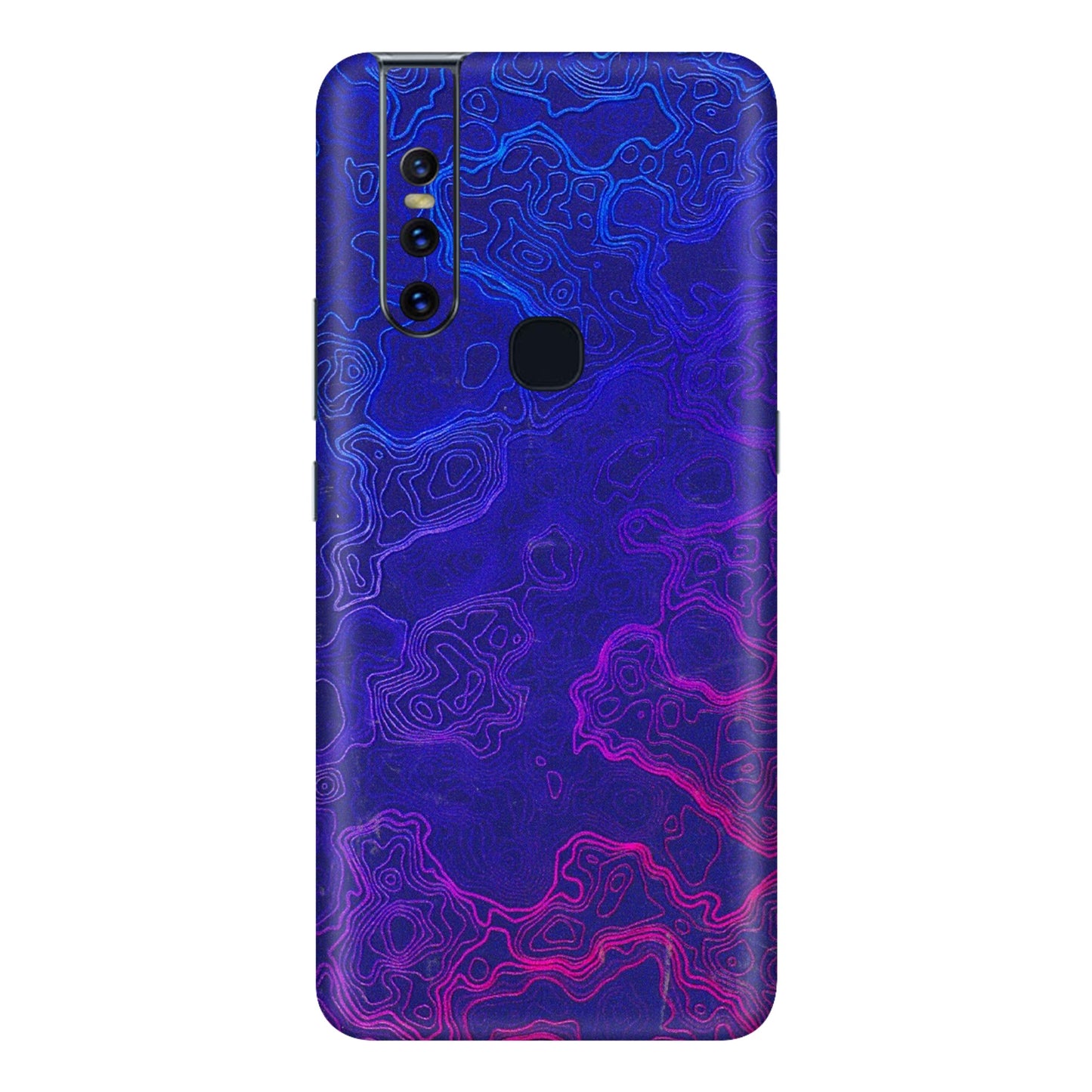 VIVO Z/V/X/T/U/S Series Phone Skins (All Models) - Purple Ripples Swirl - 3D Embossed Finish (L-314) Vivo V15