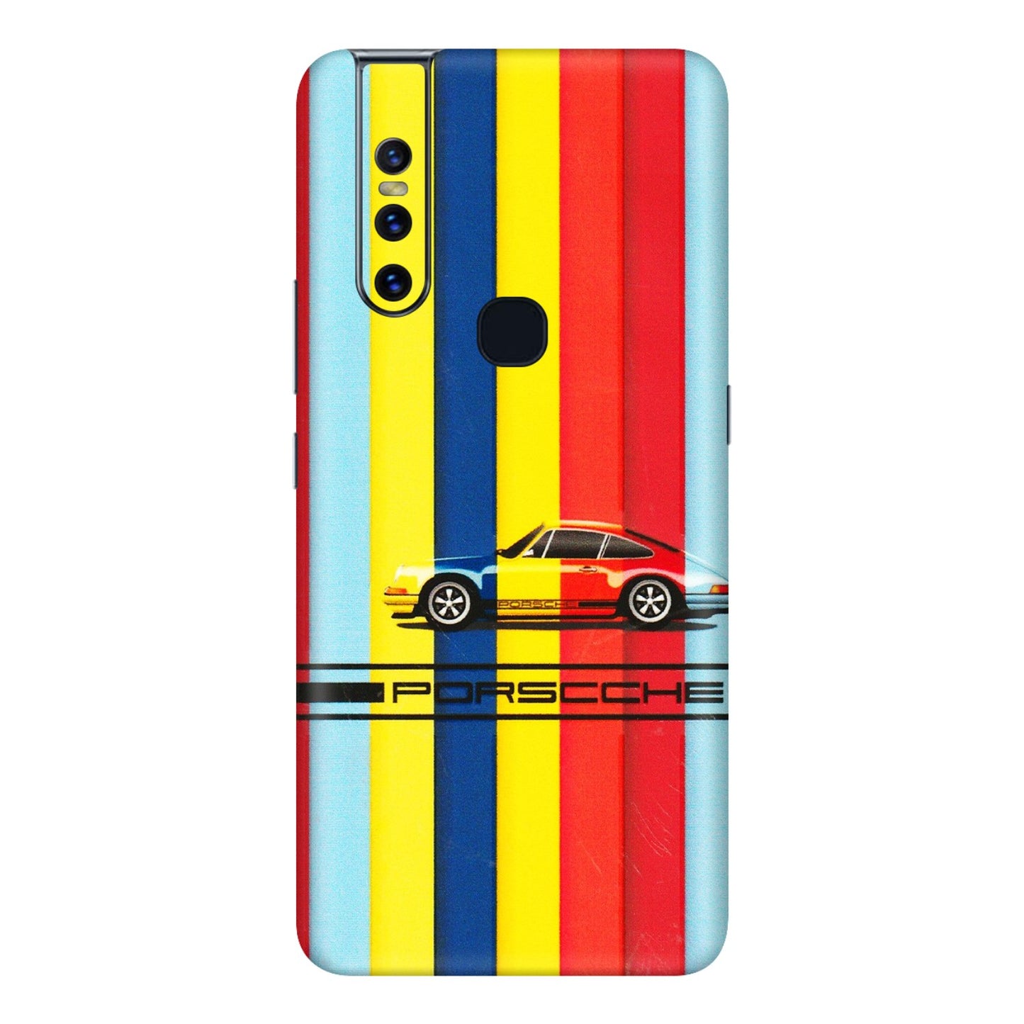 VIVO Z/V/X/T/U/S Series Phone Skins (All Models) - Multicolour Porche - 3D Embossed Finish (L-39) Vivo V15