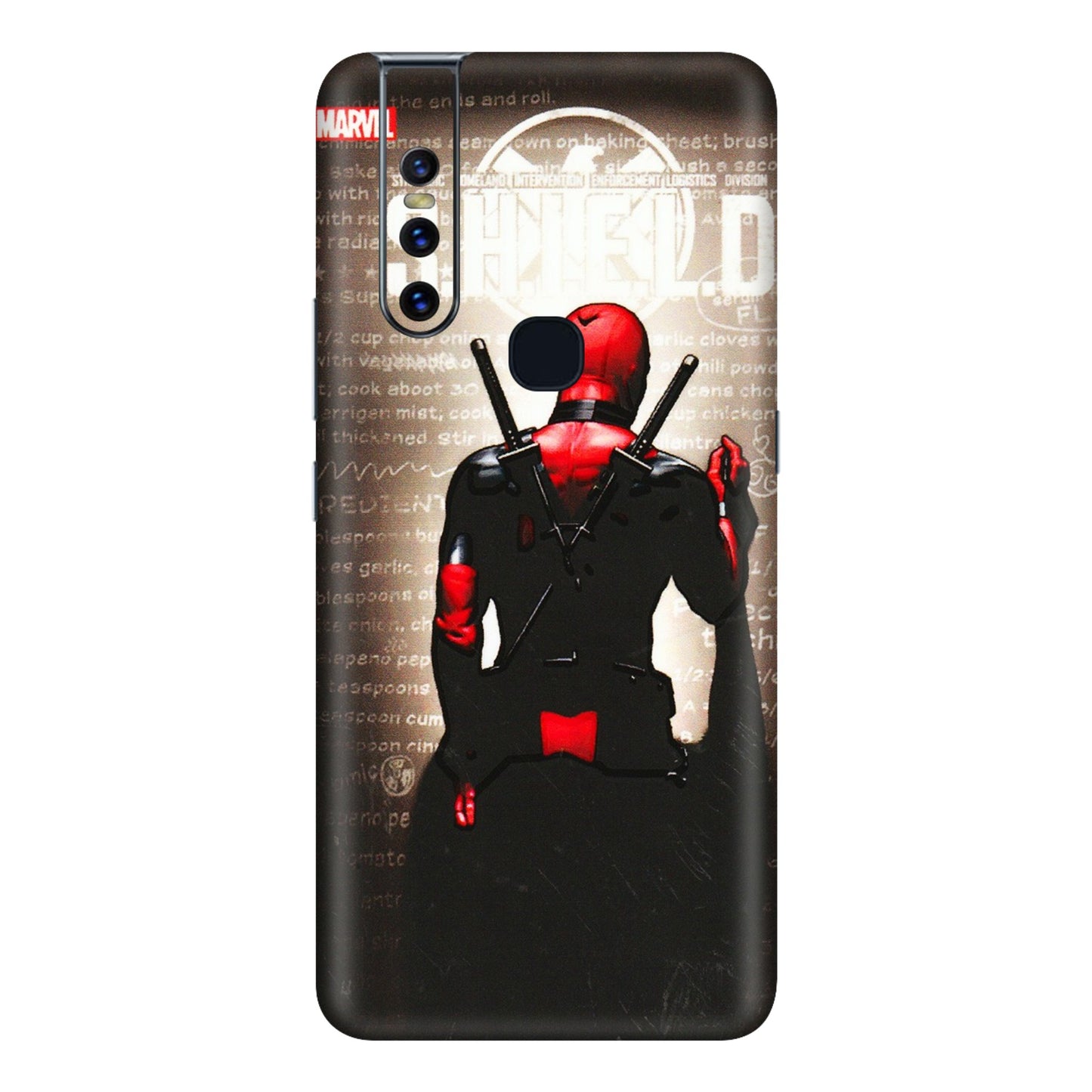 VIVO Z/V/X/T/U/S Series Phone Skins (All Models) - Deadpool - 3D Embossed Finish (L-56) Vivo V15