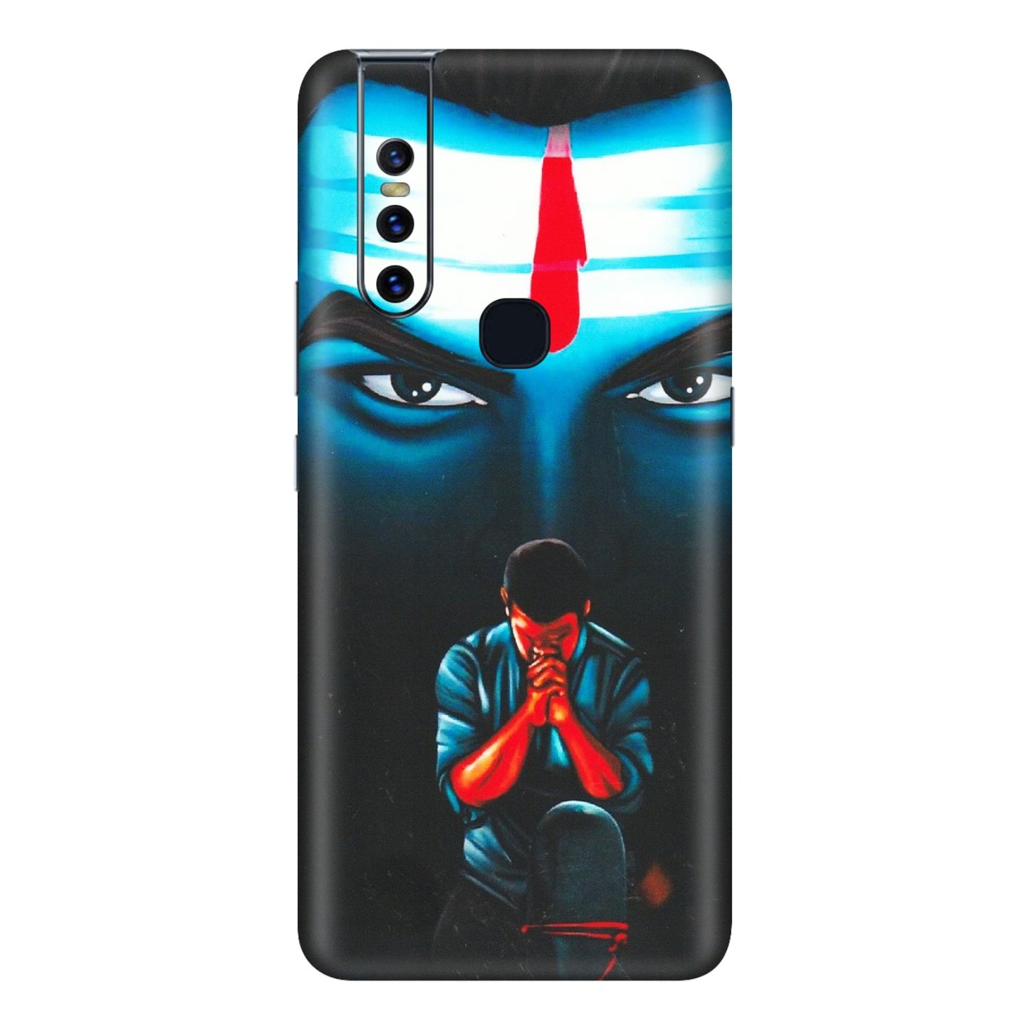 VIVO Z/V/X/T/U/S Series Phone Skins (All Models) - Mahakal Bhakt - Matte Finish (M-112) Vivo V15