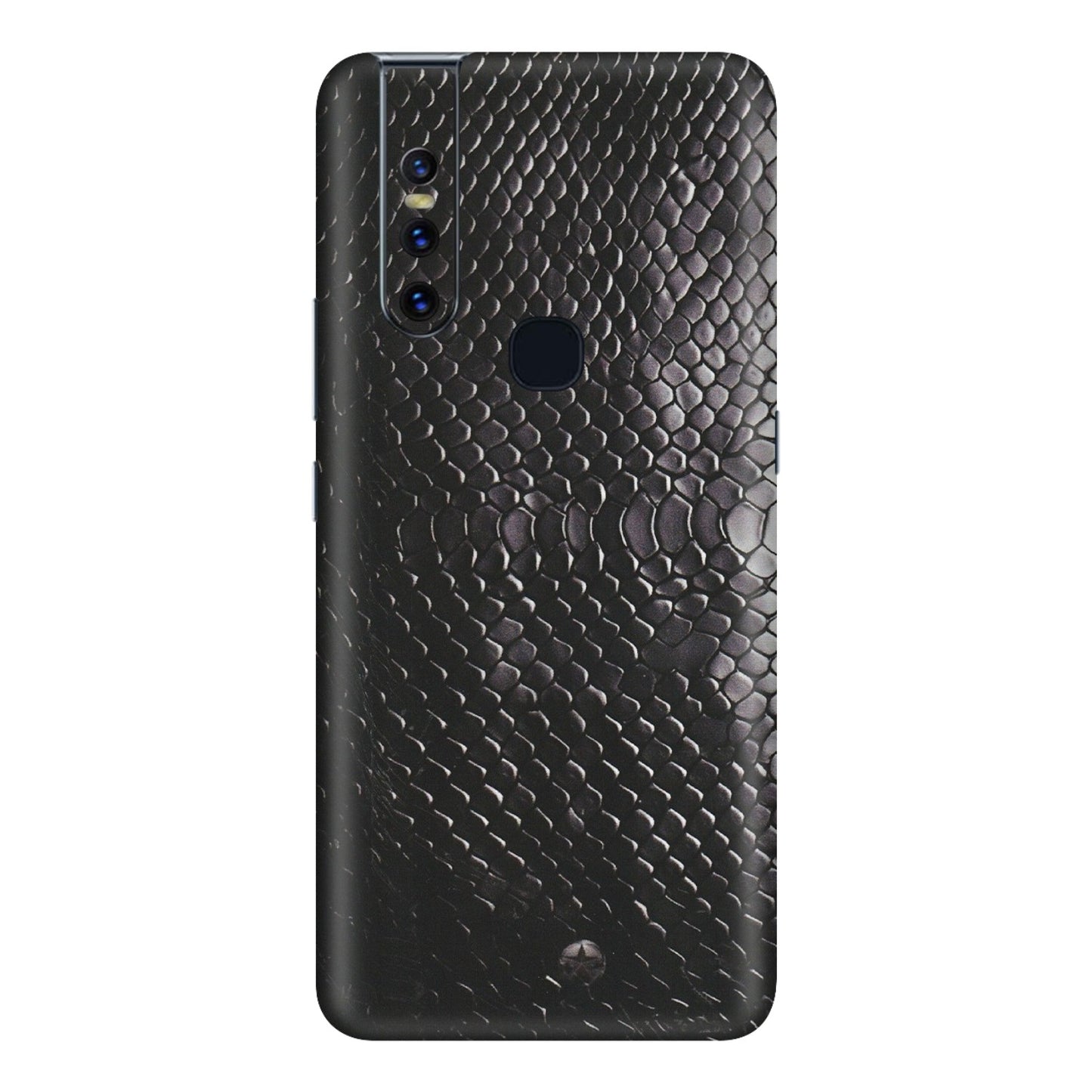 VIVO Z/V/X/T/U/S Series Phone Skins (All Models) - Black Snack Leather - Matte Finish (M-147) Vivo V15