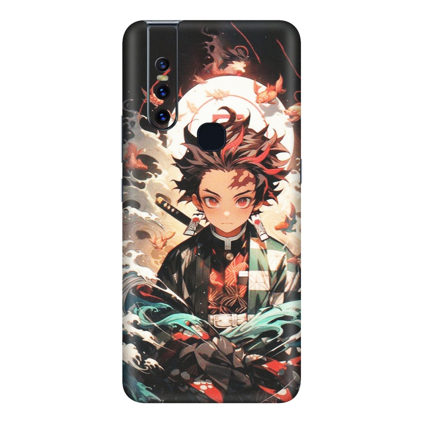 VIVO Z/V/X/T/U/S Series Phone Skins (All Models) - Tanjiro Demon Slayer Anime - Matte Finish (M-158) Vivo V15