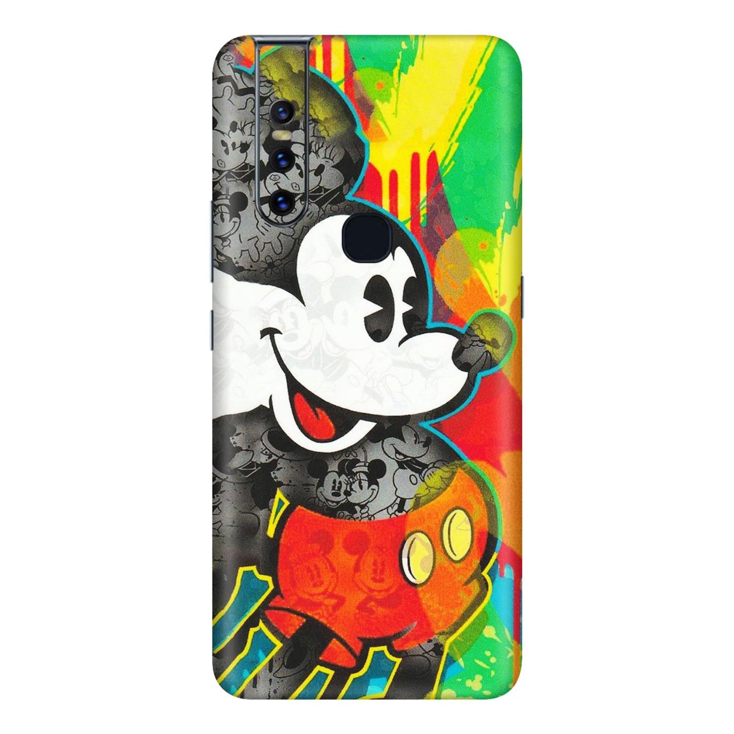 VIVO Z/V/X/T/U/S Series Phone Skins (All Models) - Multiple Mickey With Colourful Texture - Matte Finish (M-84) Vivo V15