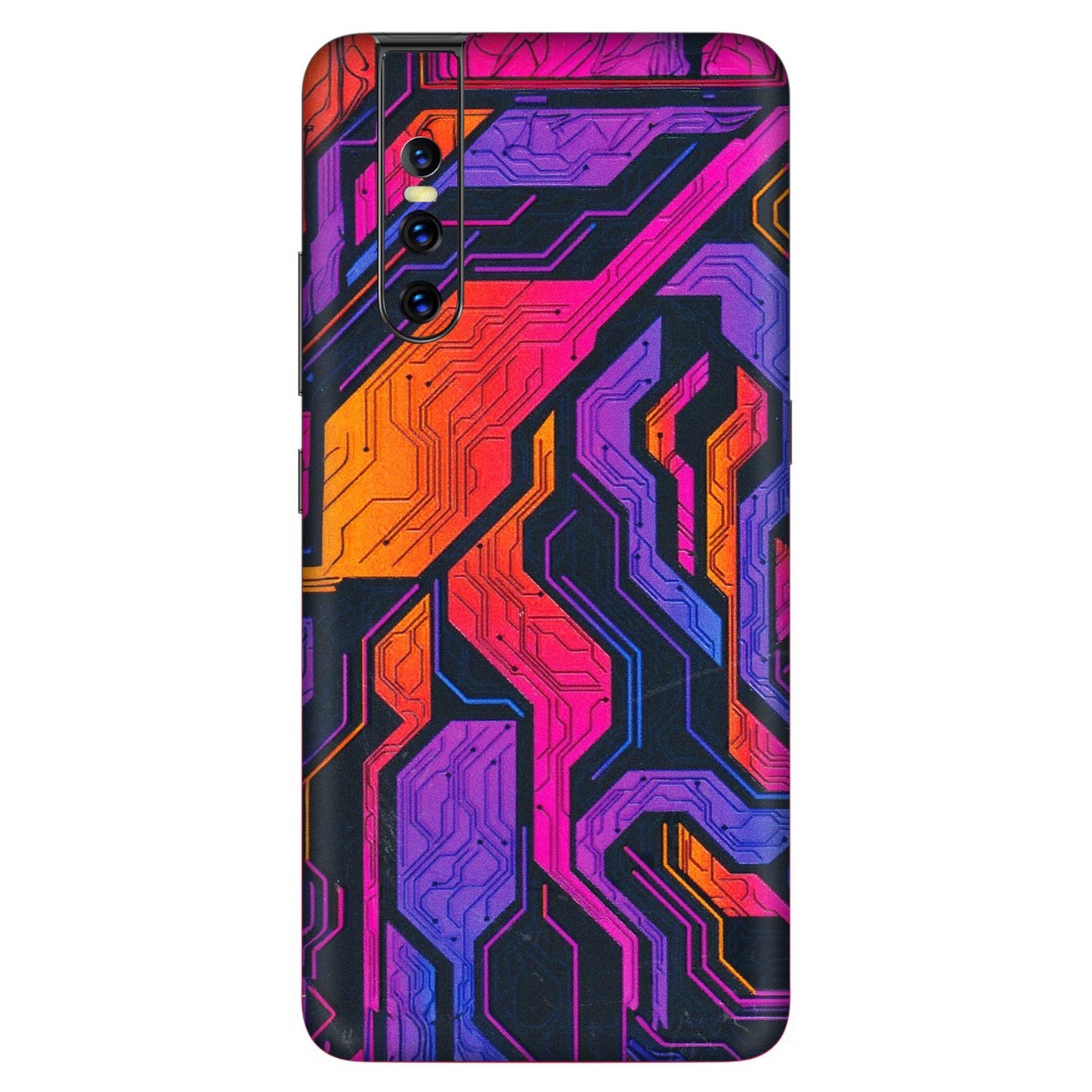 VIVO Z/V/X/T/U/S Series Phone Skins (All Models) - Tech Circuits Futuristic - 3D Embossed Finish (L-07) Vivo V15 Pro