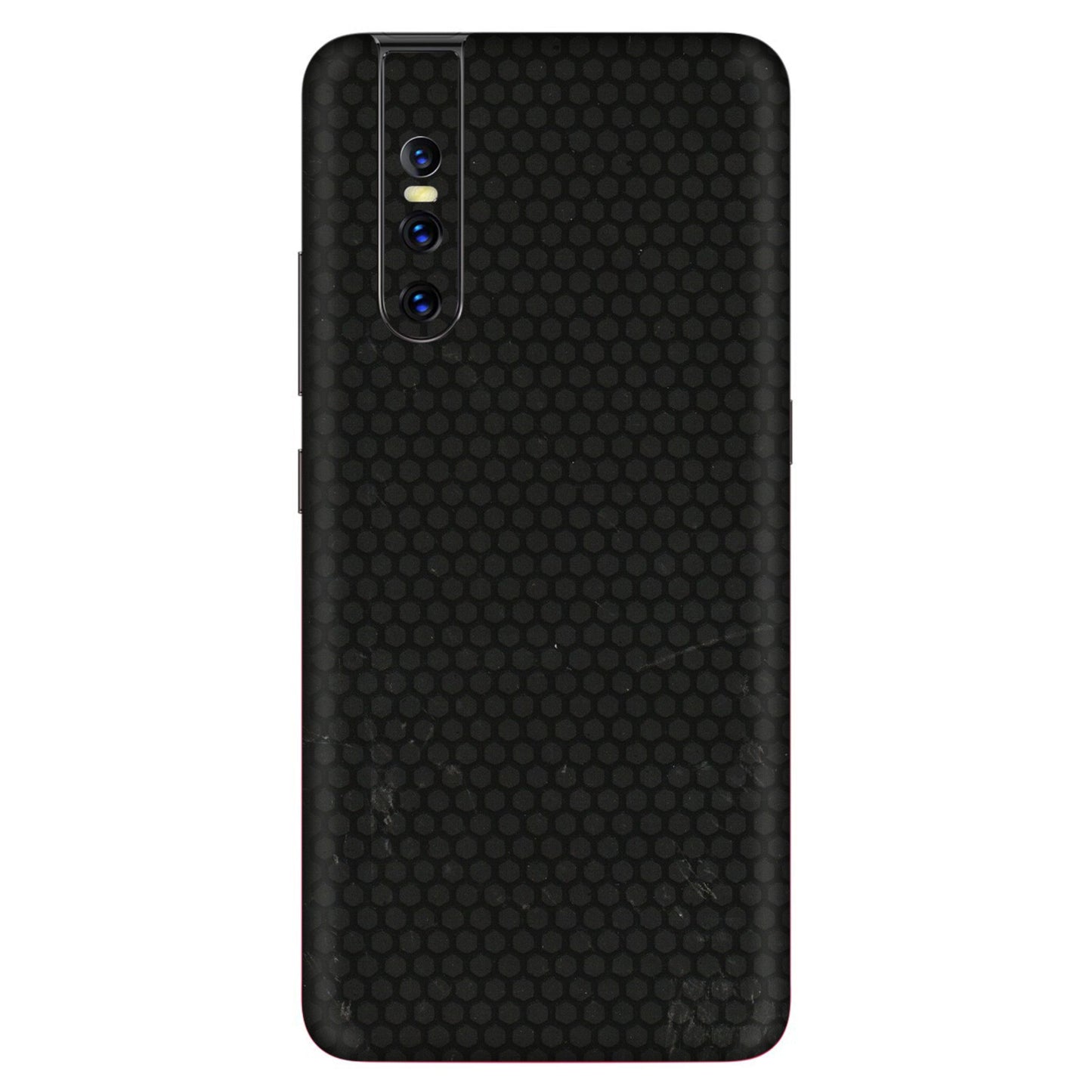 VIVO Z/V/X/T/U/S Series Phone Skins (All Models) - Black honeycomb - 3D Embossed Finish (L-114) Vivo V15 Pro
