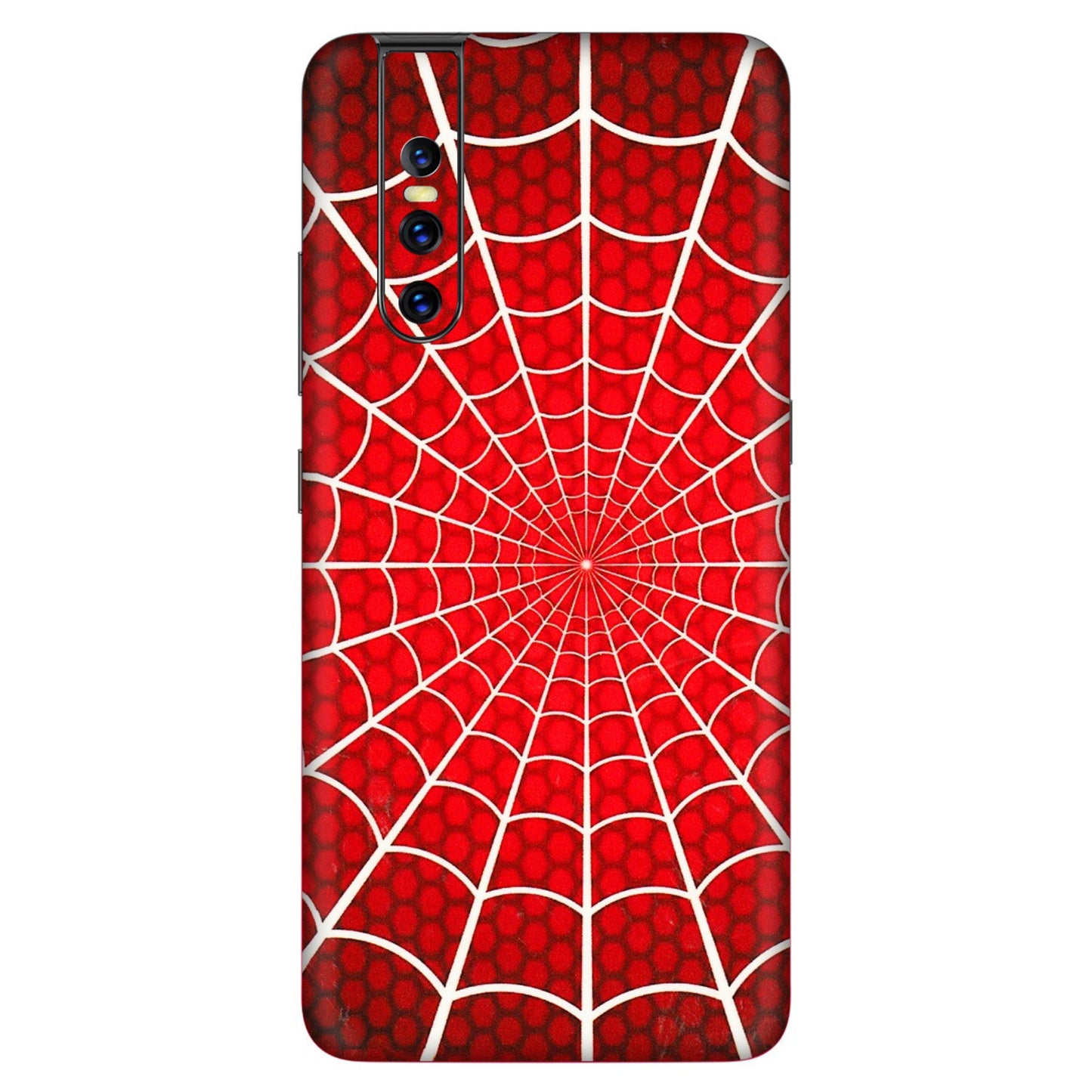 VIVO Z/V/X/T/U/S Series Phone Skins (All Models) - Classic Spidey Web - 3D Embossed Finish (L-115) Vivo V15 Pro