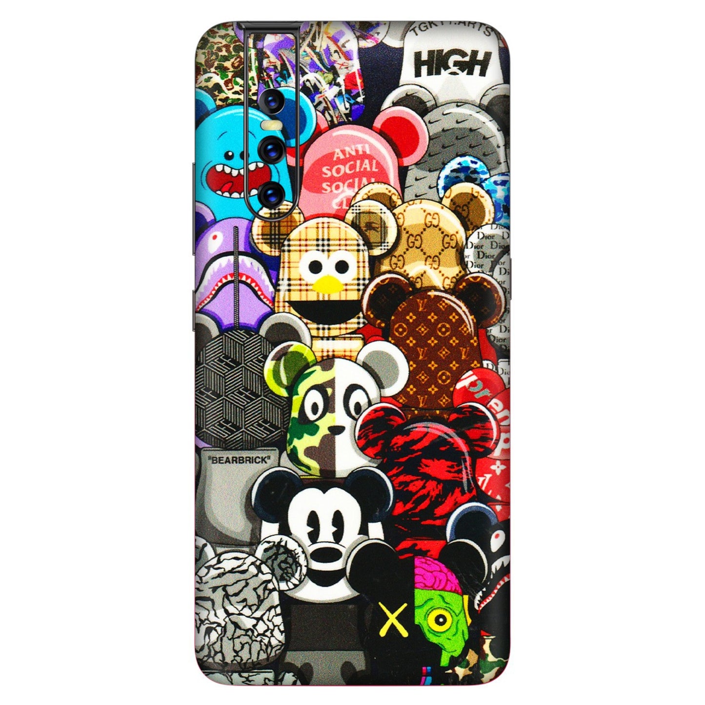 VIVO Z/V/X/T/U/S Series Phone Skins (All Models) - More Mickey Mouses - 3D Embossed Finish (L-118) Vivo V15 Pro