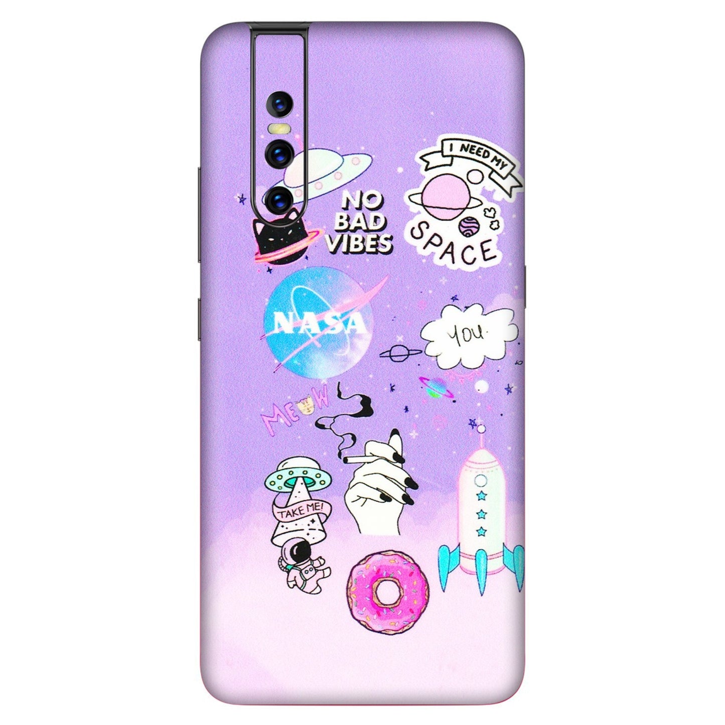 VIVO Z/V/X/T/U/S Series Phone Skins (All Models) - I Need My Nasa Skin - 3D Embossed Finish (L-149) Vivo V15 Pro