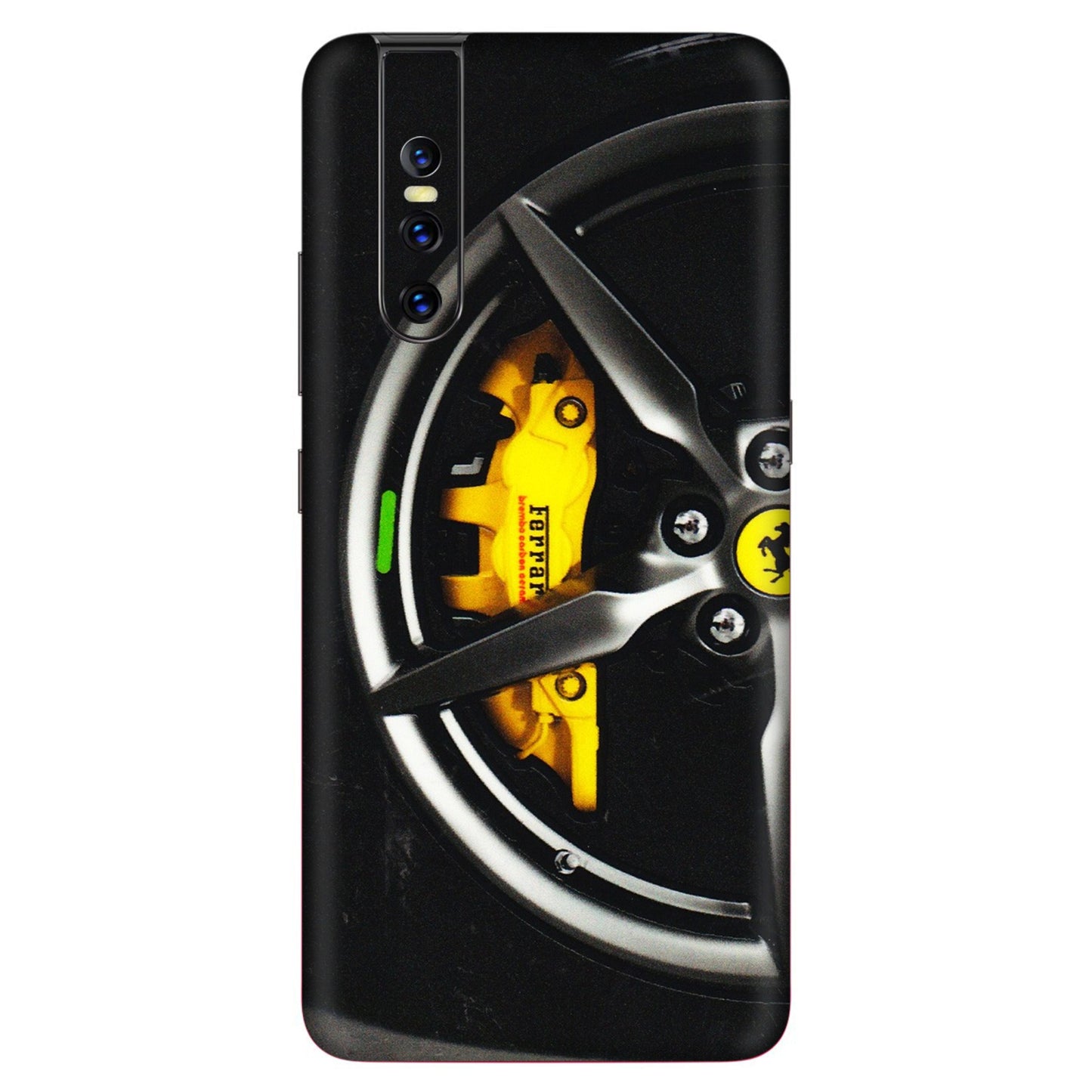 VIVO Z/V/X/T/U/S Series Phone Skins (All Models) - Ferrari Wheel Alloy - 3D Embossed Finish (L-173) Vivo V15 Pro
