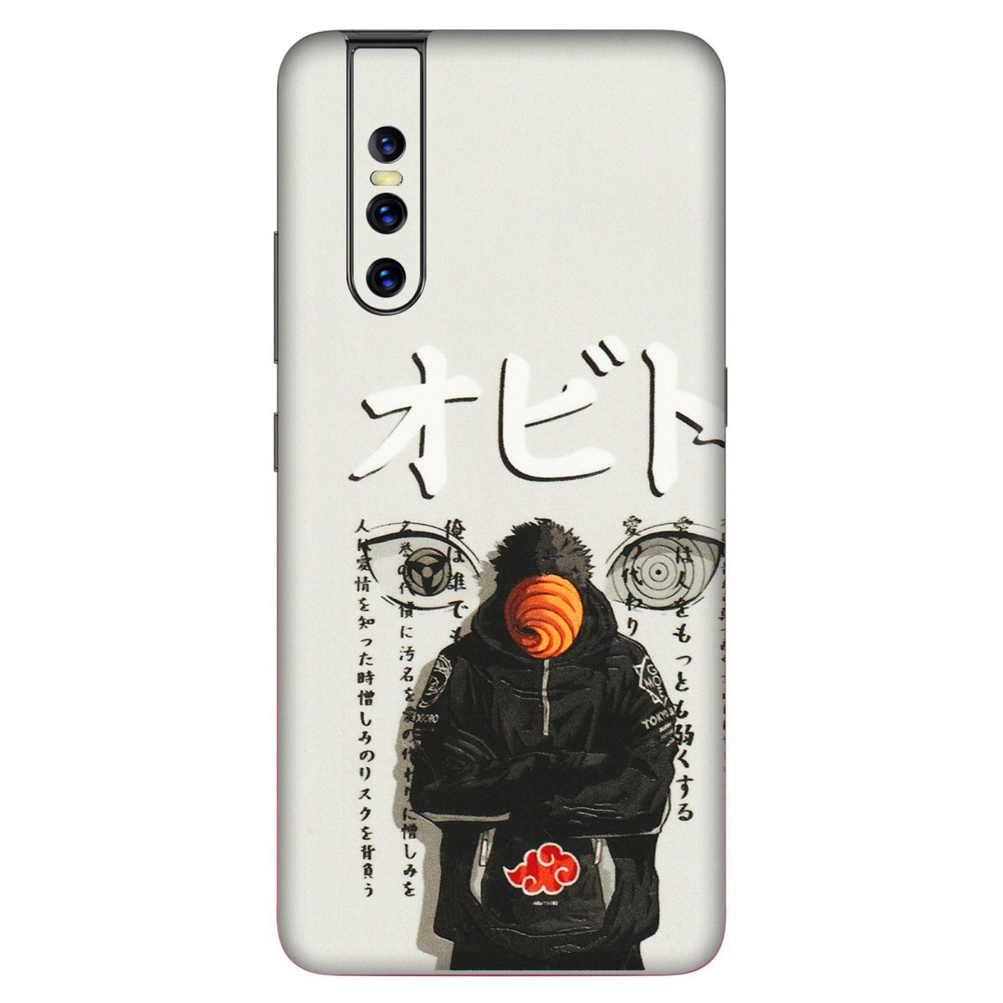 VIVO Z/V/X/T/U/S Series Phone Skins (All Models) - Obito Anime Eye - 3D Embossed Finish (L-19) Vivo V15 Pro
