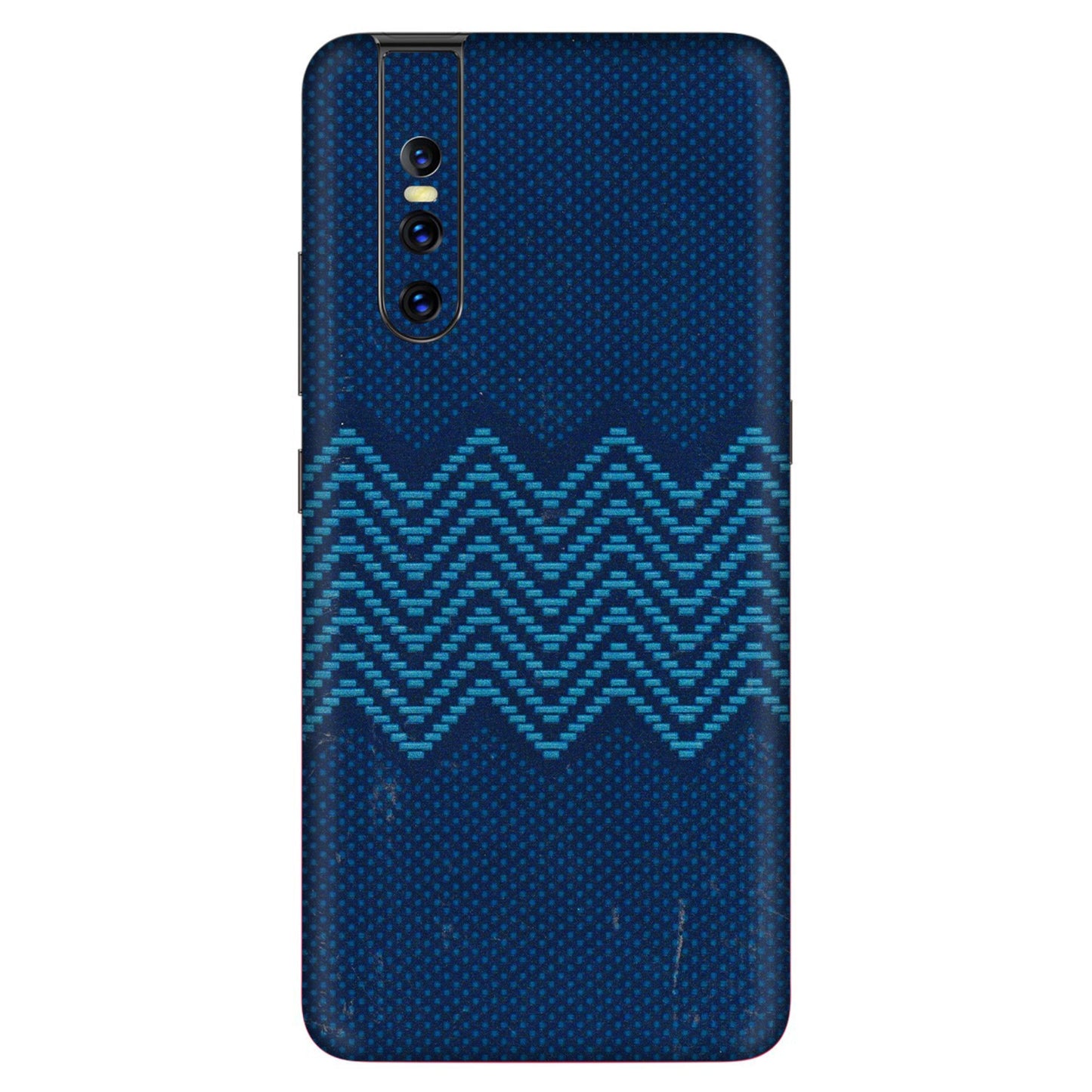VIVO Z/V/X/T/U/S Series Phone Skins (All Models) - Blue Sober Waves - 3D Embossed Finish (L-306) Vivo V15 Pro