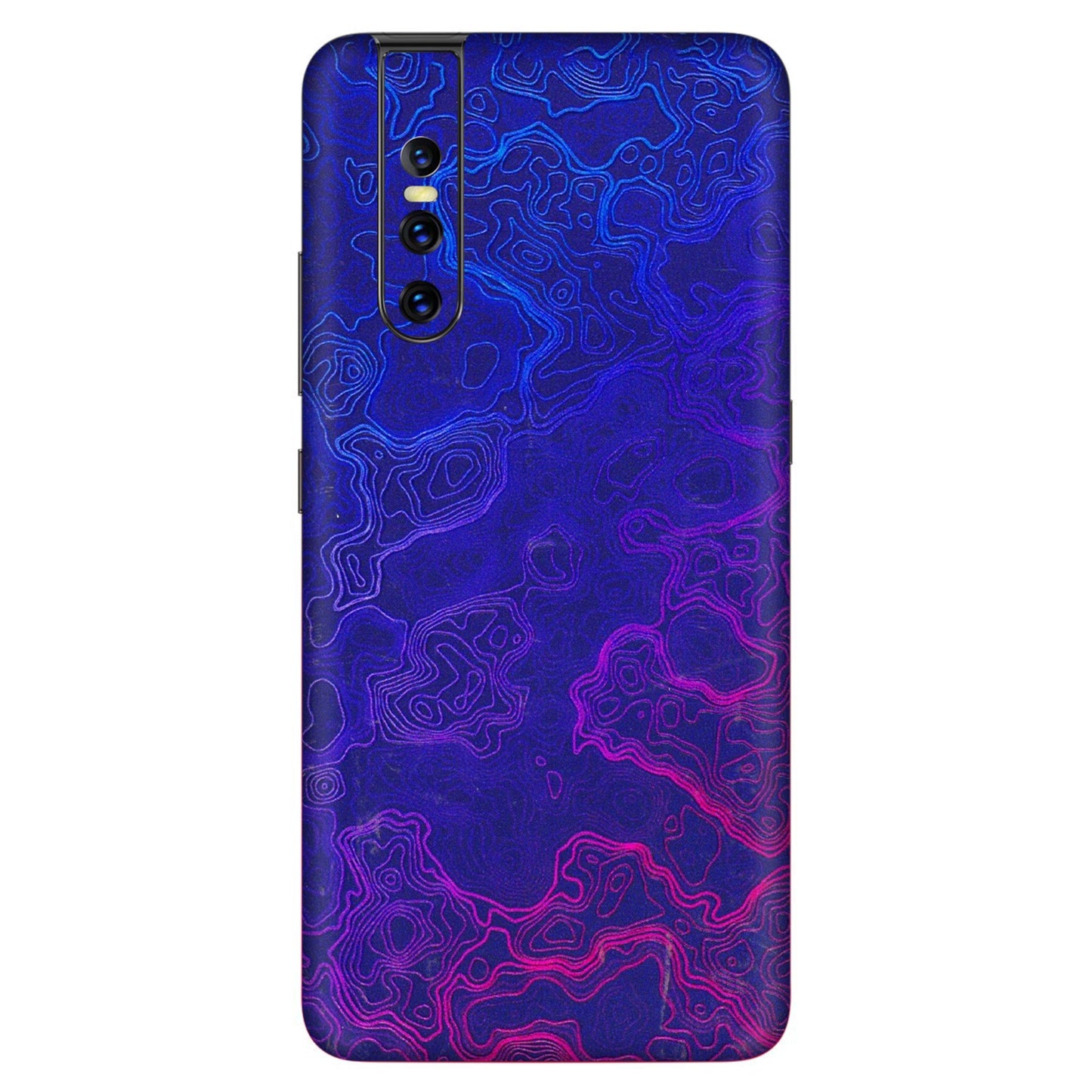 VIVO Z/V/X/T/U/S Series Phone Skins (All Models) - Purple Ripples Swirl - 3D Embossed Finish (L-314) Vivo V15 Pro