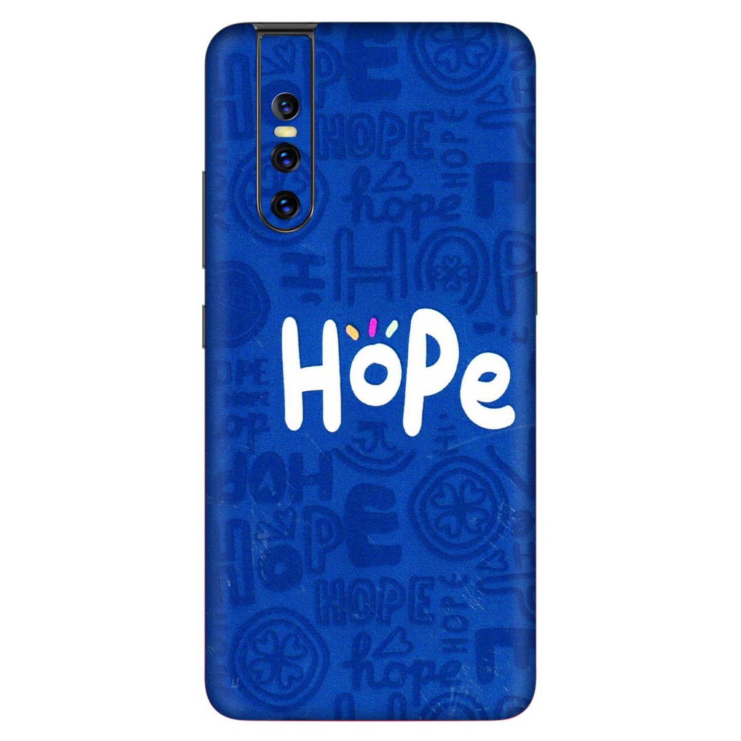 VIVO Z/V/X/T/U/S Series Phone Skins (All Models) - Hope Doodles Blue - 3D Embossed Finish (L-43) Vivo V15 Pro