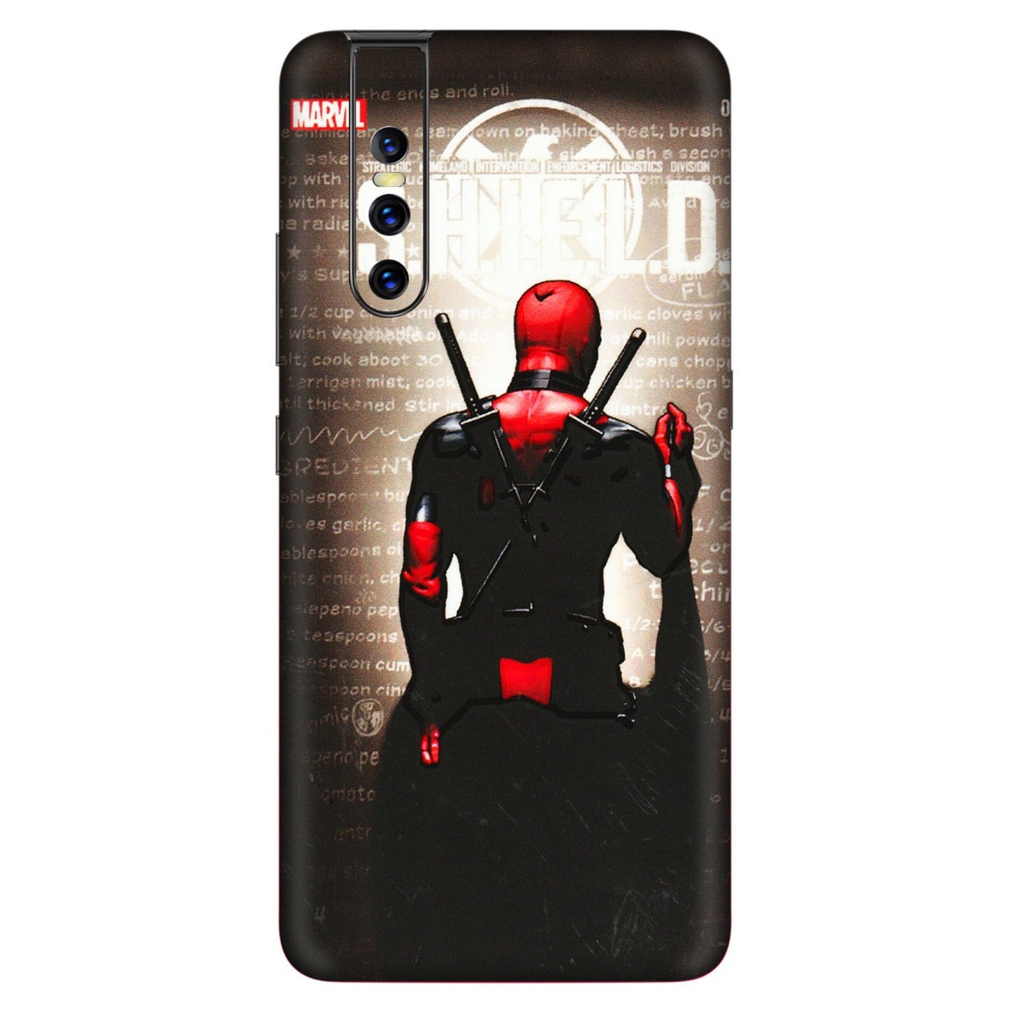 VIVO Z/V/X/T/U/S Series Phone Skins (All Models) - Deadpool - 3D Embossed Finish (L-56) Vivo V15 Pro
