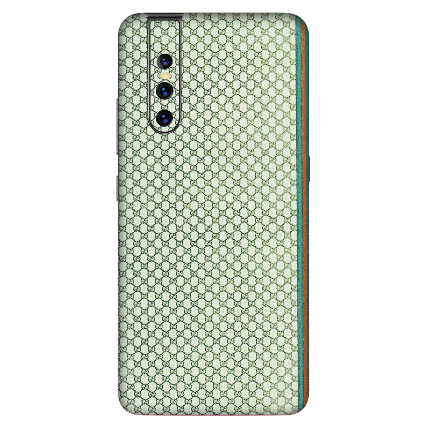 VIVO Z/V/X/T/U/S Series Phone Skins (All Models) - Gucci Fabric Pattern - 3D Embossed Finish (L-73) Vivo V15 Pro