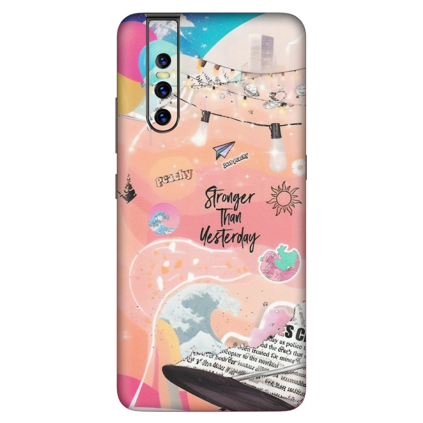 VIVO Z/V/X/T/U/S Series Phone Skins (All Models) - Stronger Then Yesterday - Matte Finish (M-128) Vivo V15 Pro