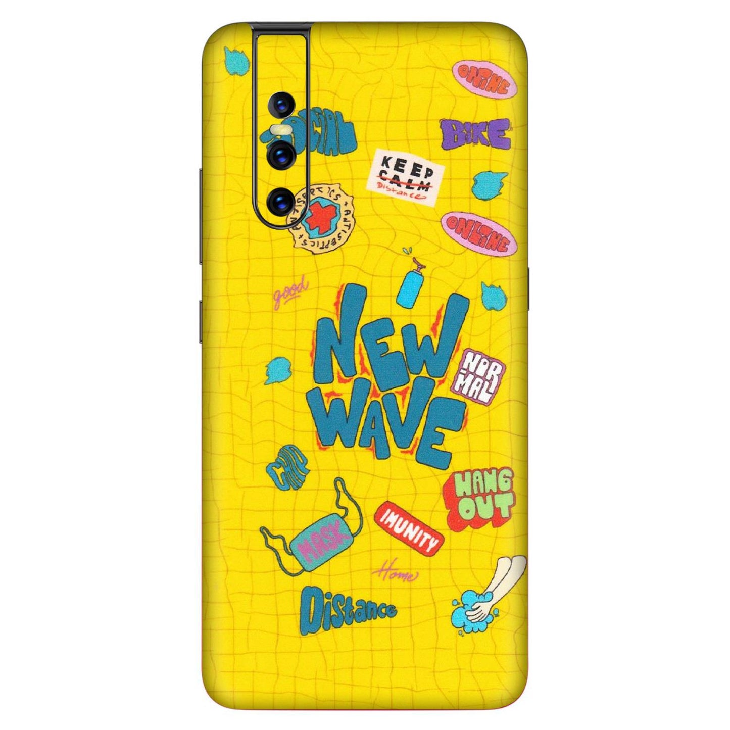 VIVO Z/V/X/T/U/S Series Phone Skins (All Models) - New Wave Life - Matte Finish (M-17) Vivo V15 Pro