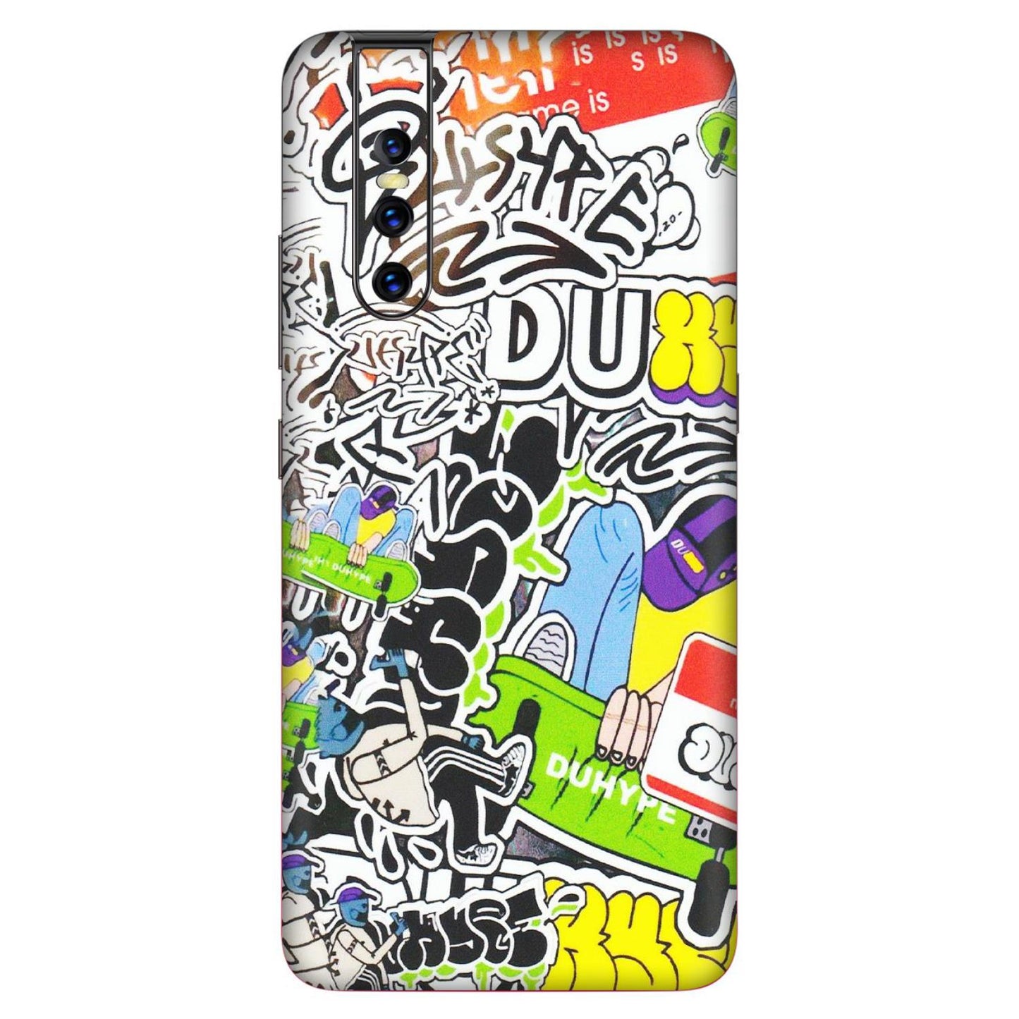 VIVO Z/V/X/T/U/S Series Phone Skins (All Models) - Dope Graffiti - Matte Finish (M-61) Vivo V15 Pro
